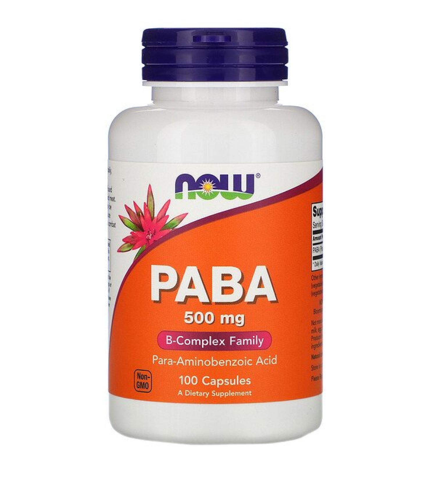 Now Foods PABA 500 mg 100 Capsules