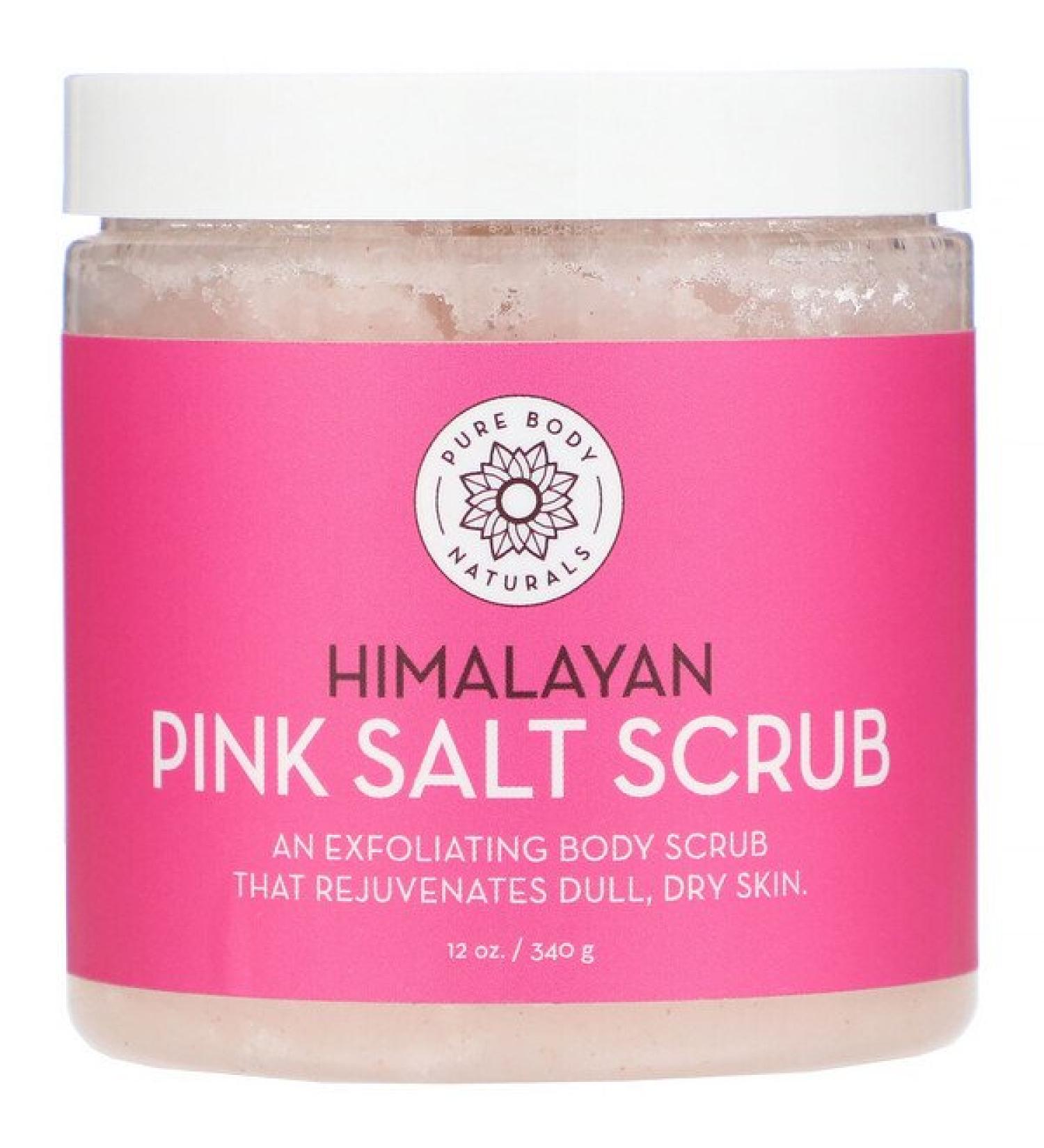 Pure Body Naturals Himalayan Pink Salt Scrub  12 oz (340 g)