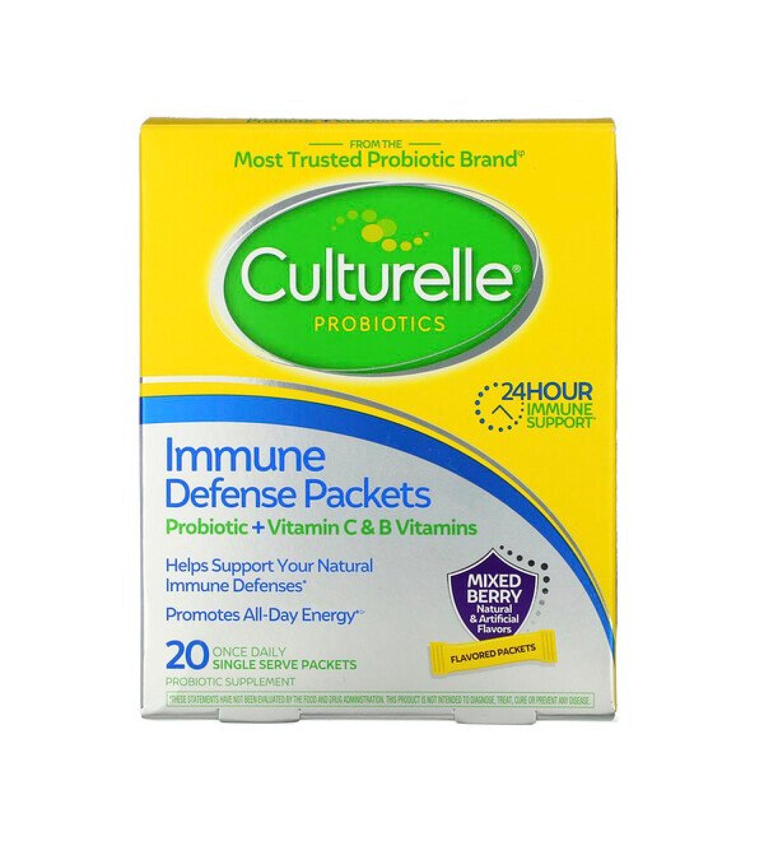 Culturelle Probiotics Immune Defense Packets Mixed Berry Flavor 20 Once Daily Single Serve Packets