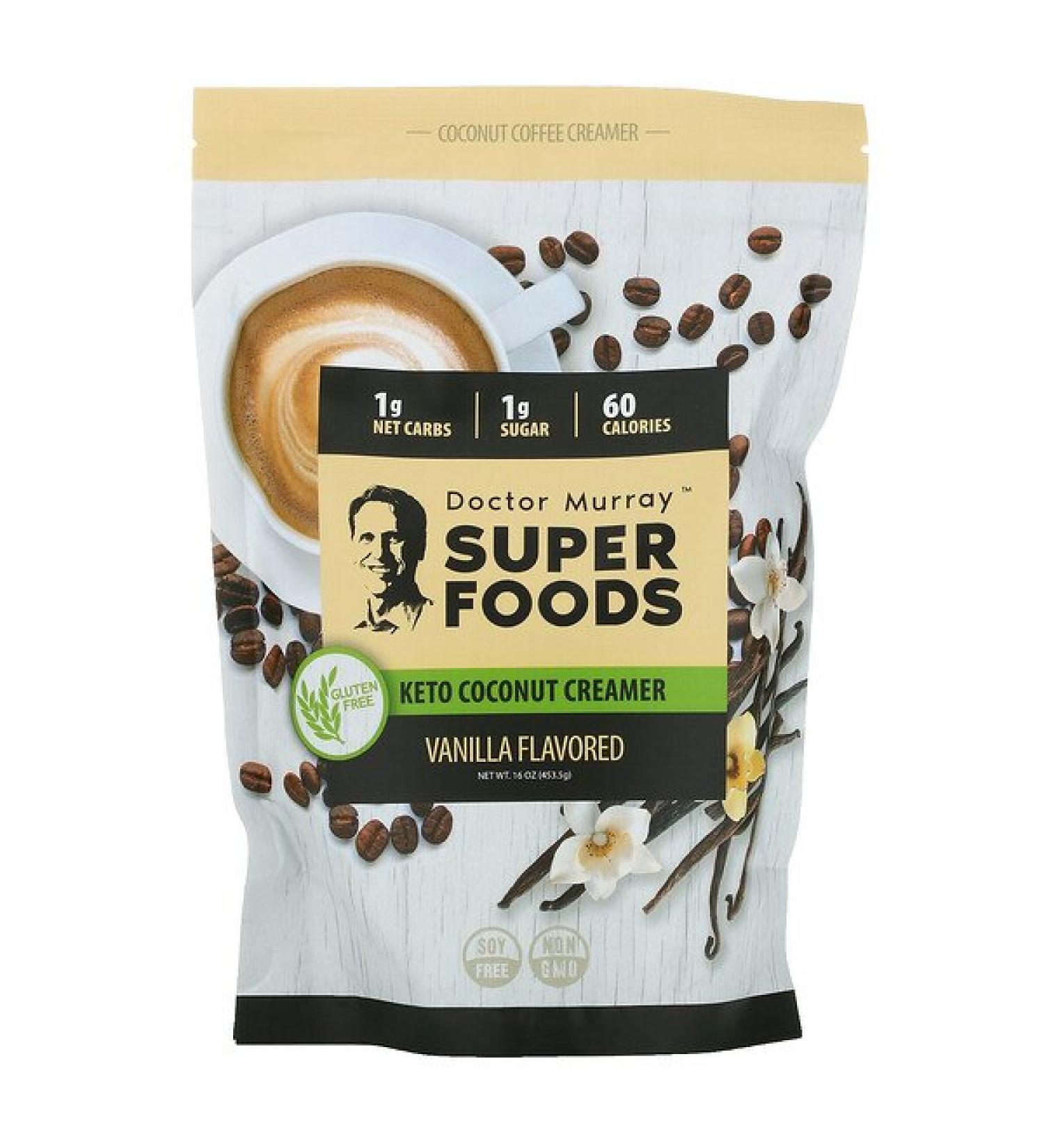 Dr. Murray's Super Foods Keto Coconut Creamer Vanilla 16 oz (453.5 g)