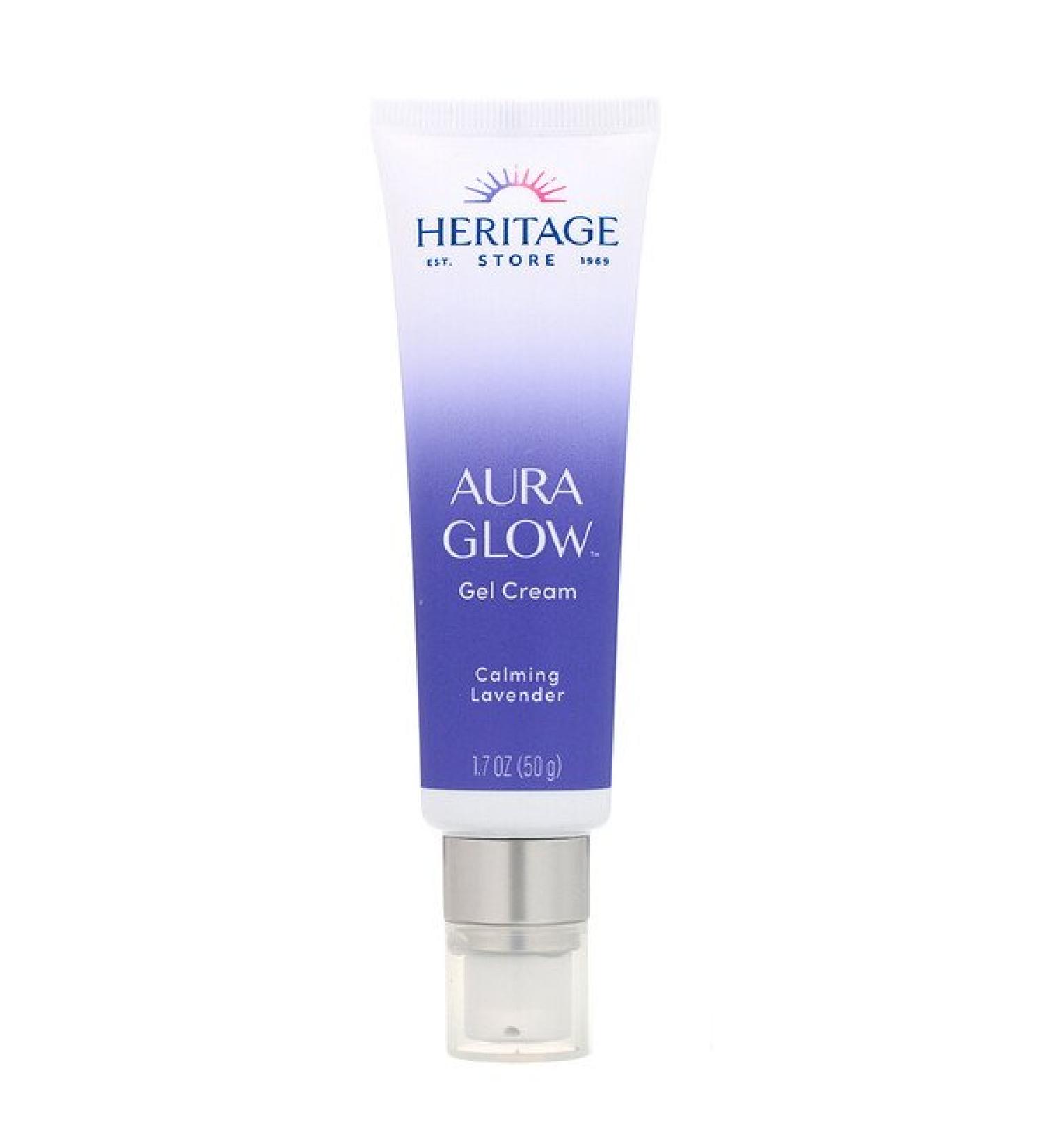 Heritage Store Aura Glow Gel Cream Calming Lavender 1.7 oz (50 g)