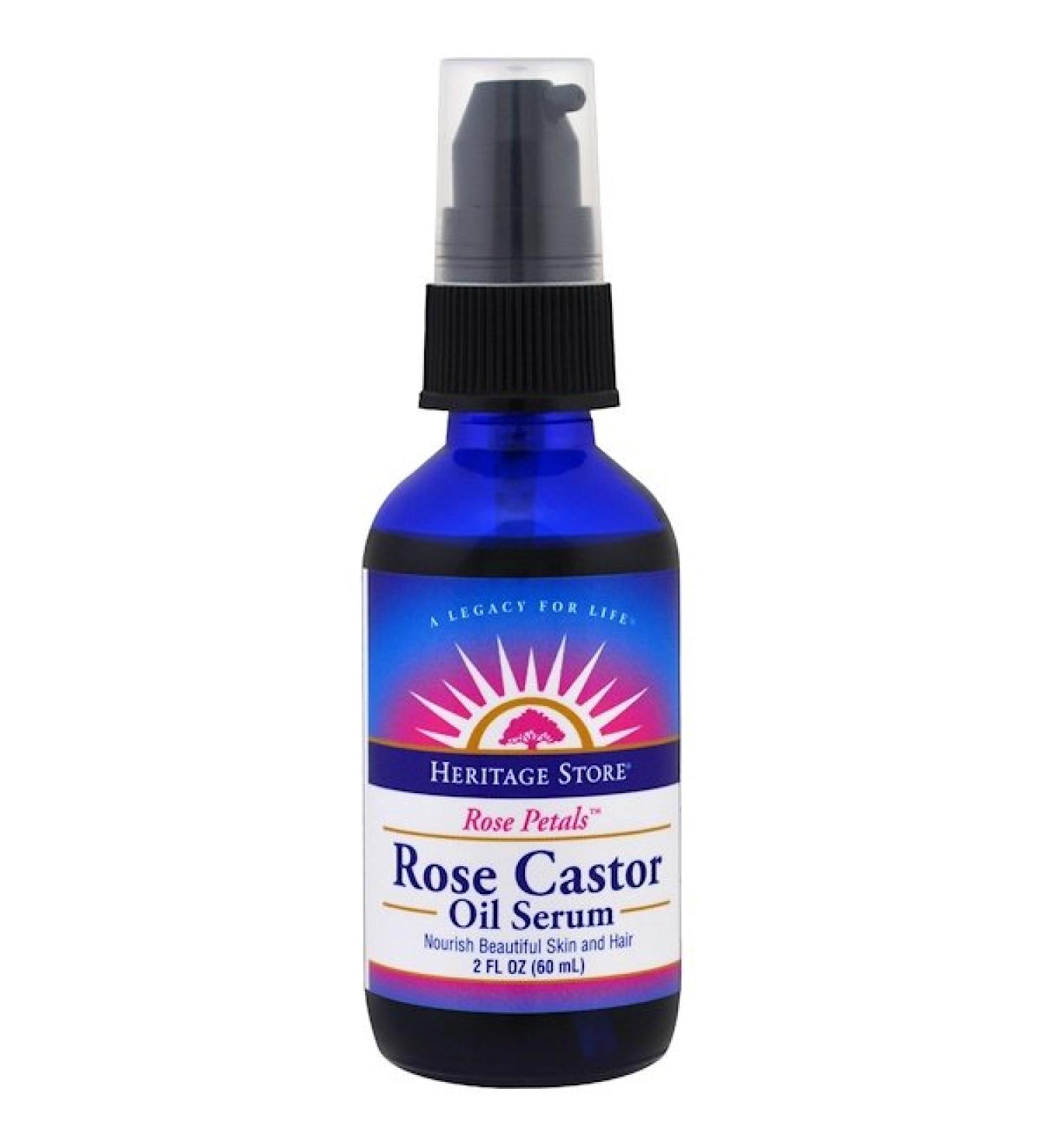 Heritage Store Rose Castor Oil Serum 2 fl oz (60 ml)