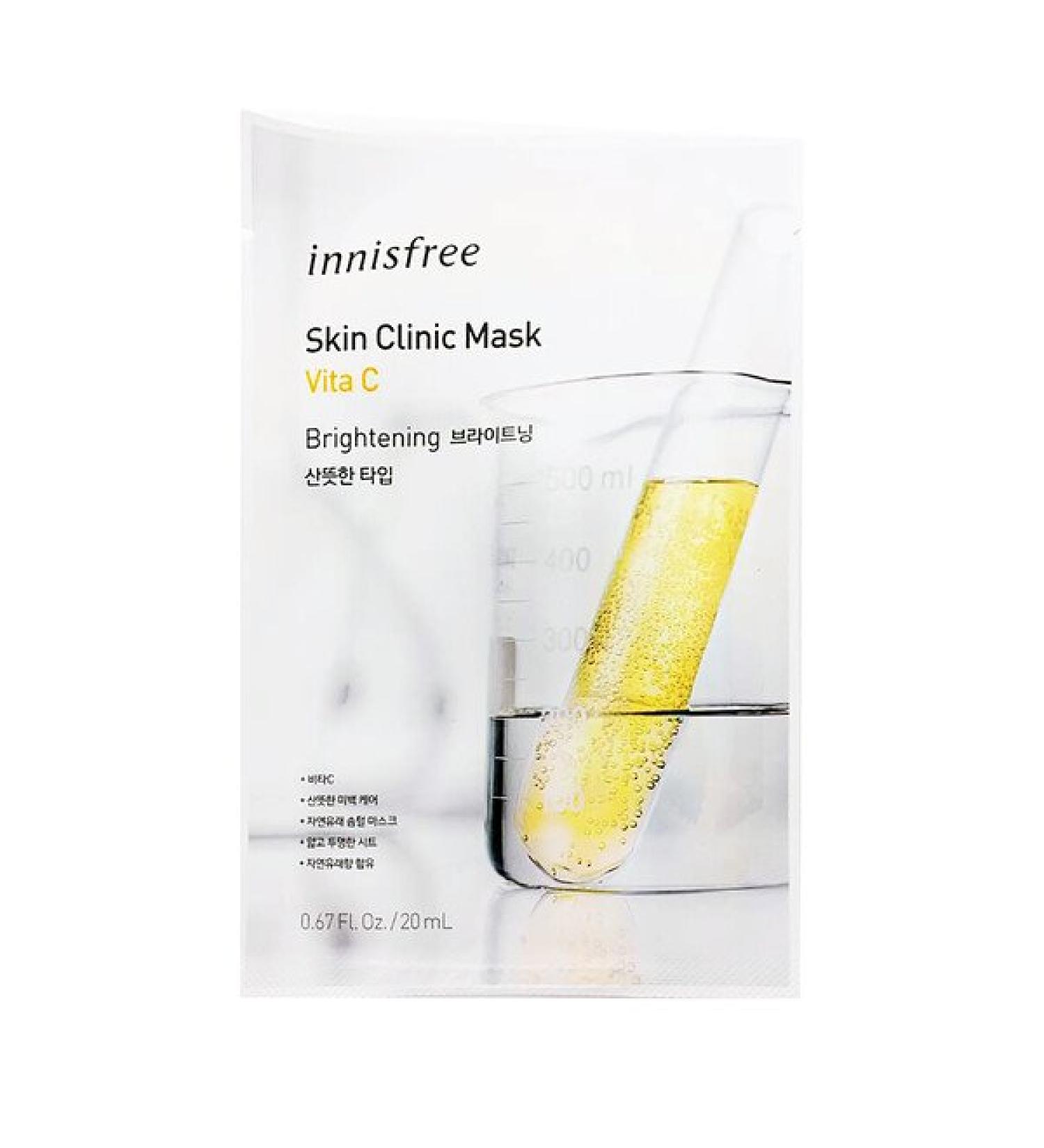 Innisfree Skin Clinic Beauty Mask Vita C Brightening 1 Sheet 0.67 fl oz (20 ml)