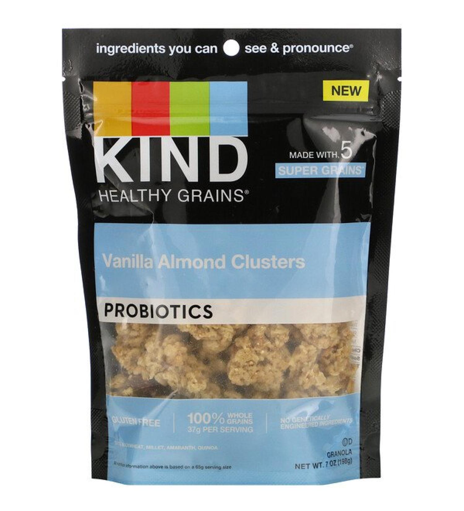 KIND Bars Healthy Grains Probiotic Vanilla Almond Clusters  7 oz (198 g)