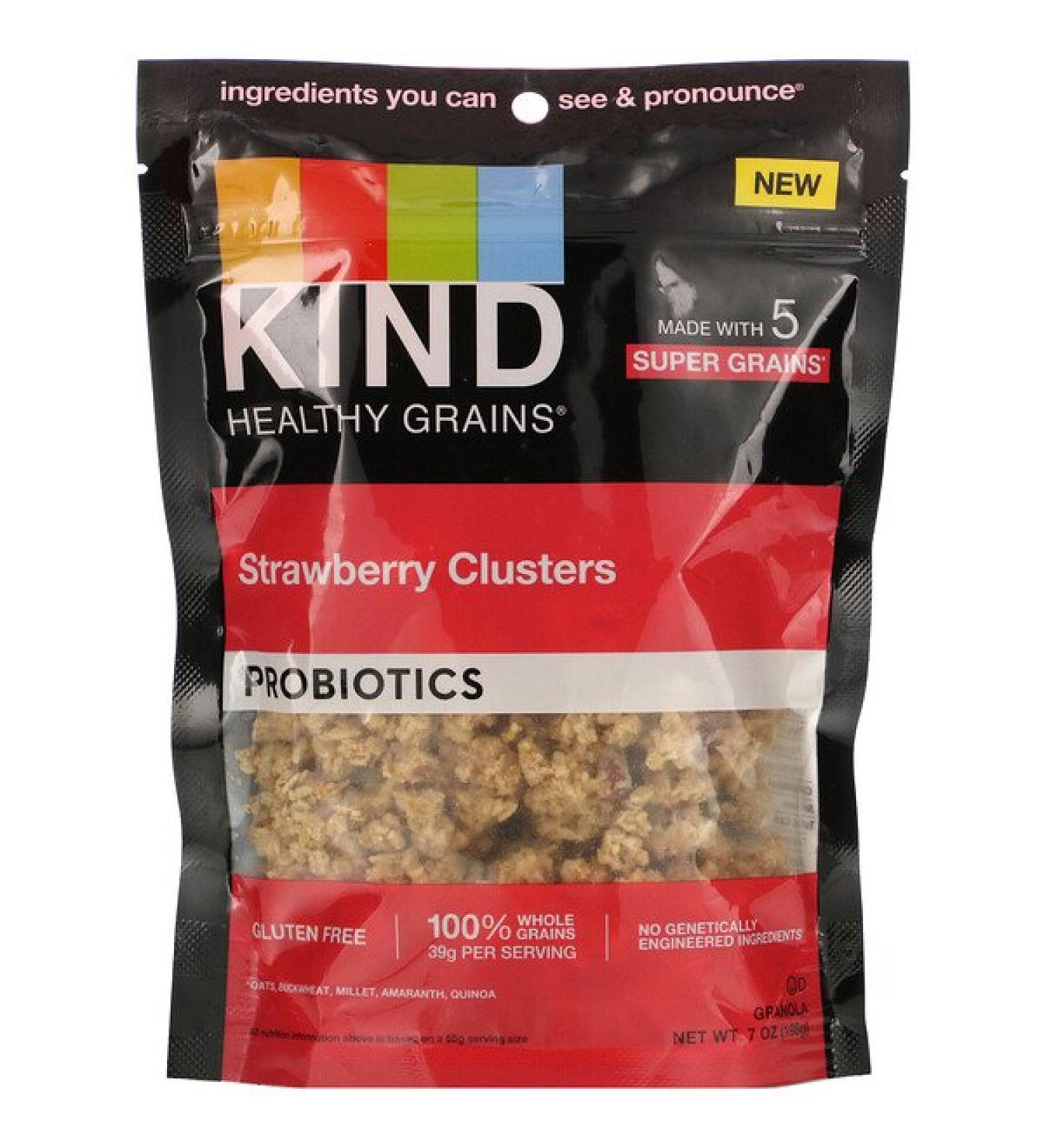 KIND Bars Healthy Grains Probiotics Strawberry Clusters 7 oz (198 g)
