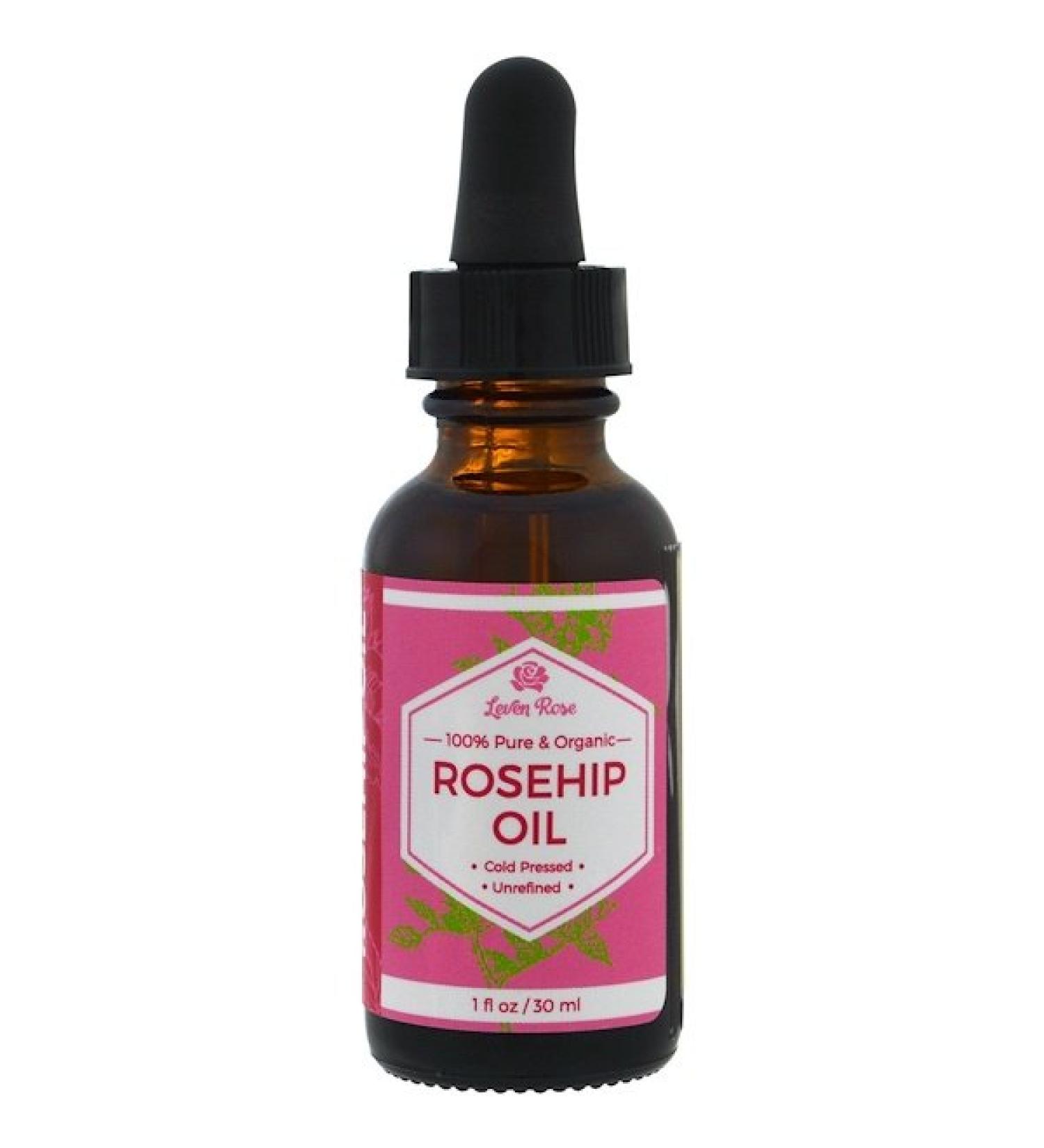 Leven Rose 100% Pure & Organic Rosehip Oil 1 fl oz (30 ml)