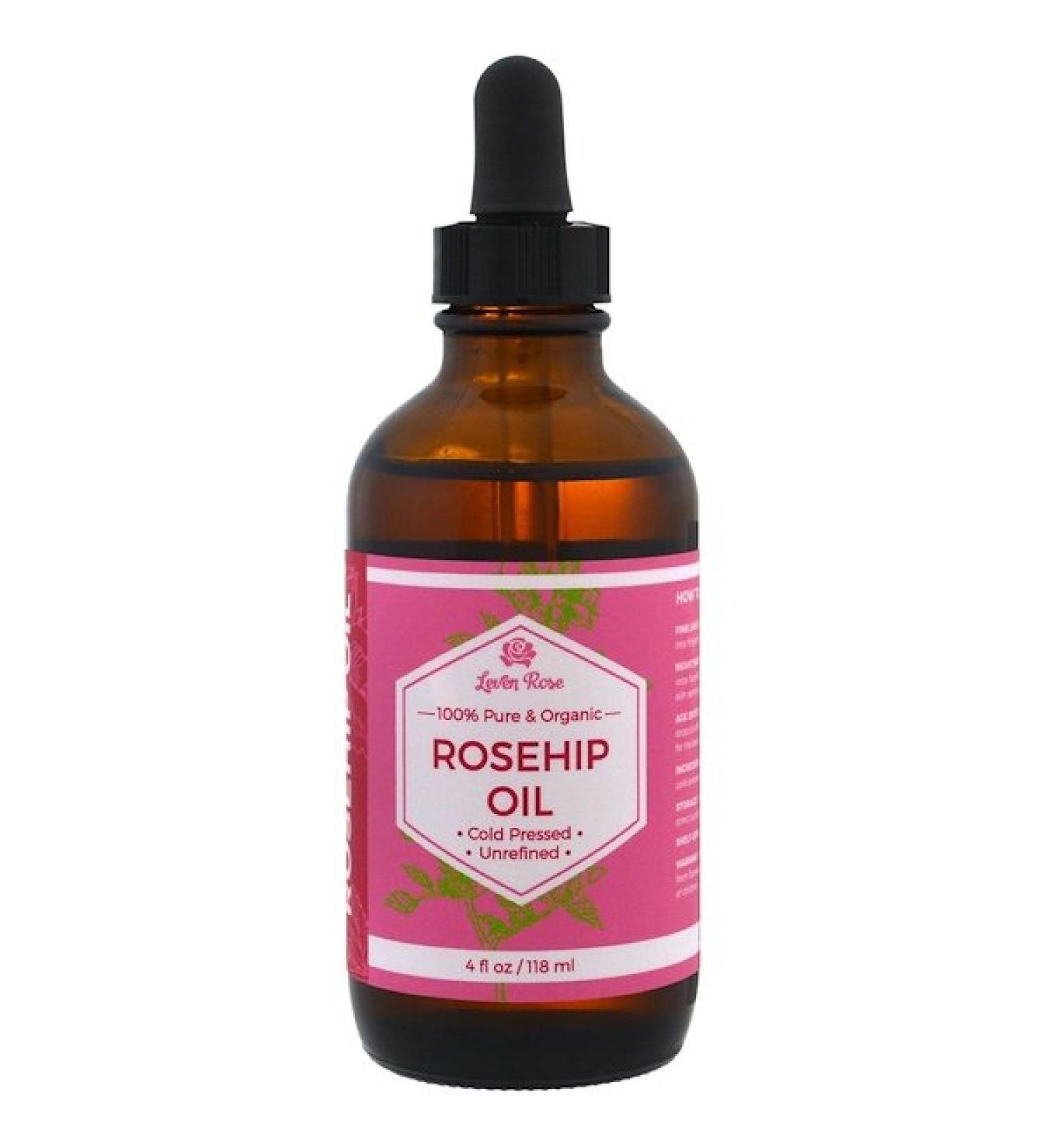 Leven Rose 100% Pure & Organic Rosehip Oil 4 fl oz (118 ml)