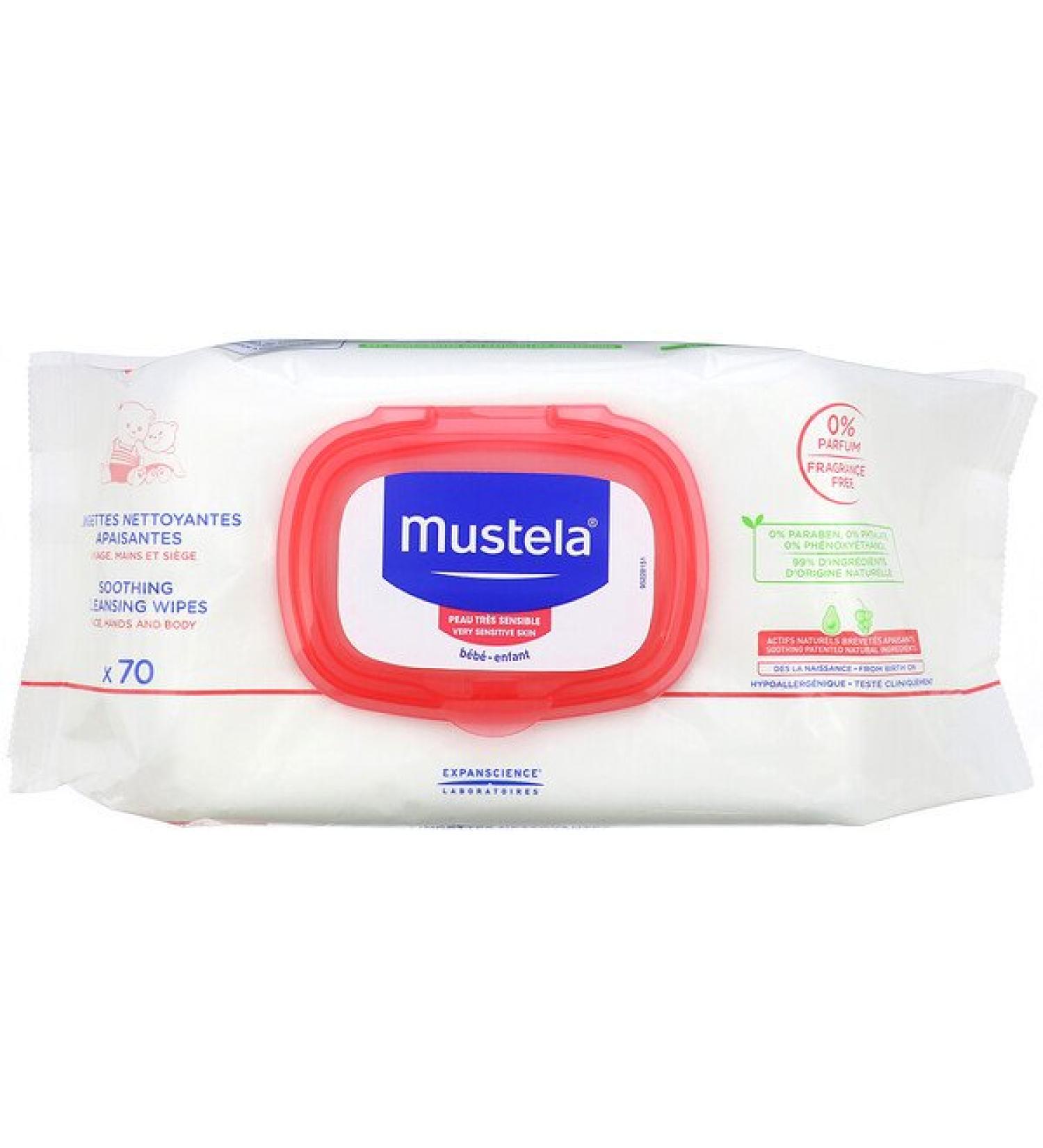 Mustela Baby Soothing Cleansing Wipes 70 Wipes