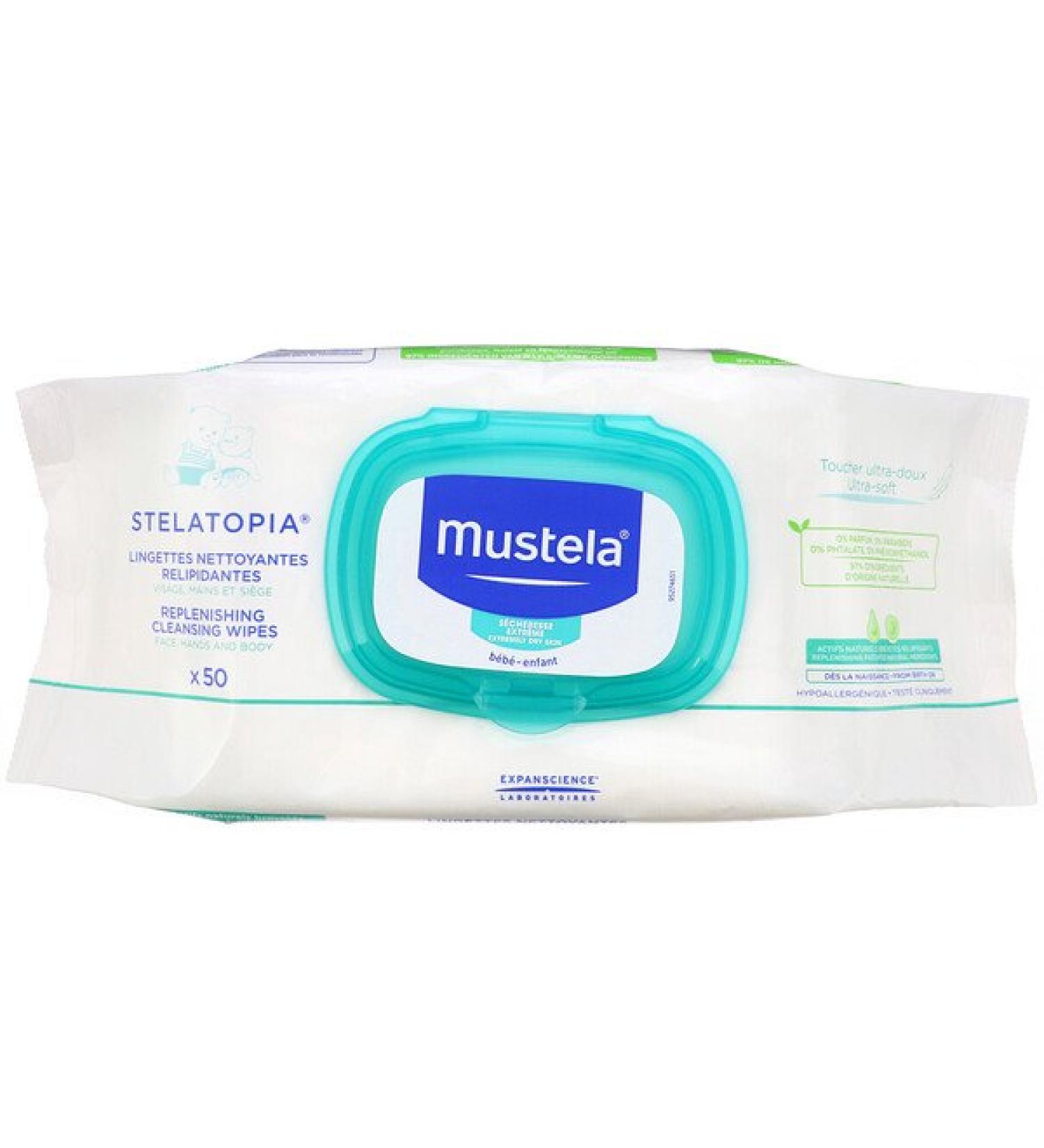 Mustela Baby Stelatopia Replenishing Cleansing Wipes 50 Wipes