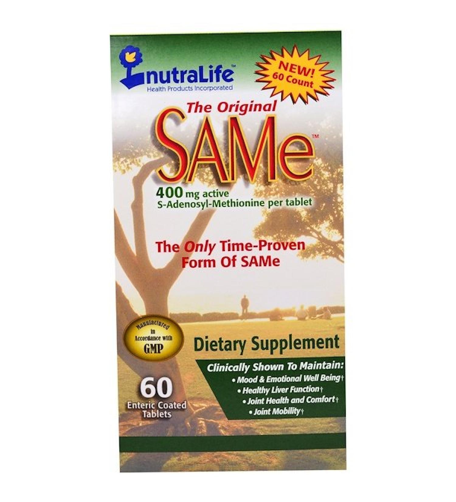 NutraLife The Original SAMe 400 mg 60 Enteric Coated Caplets
