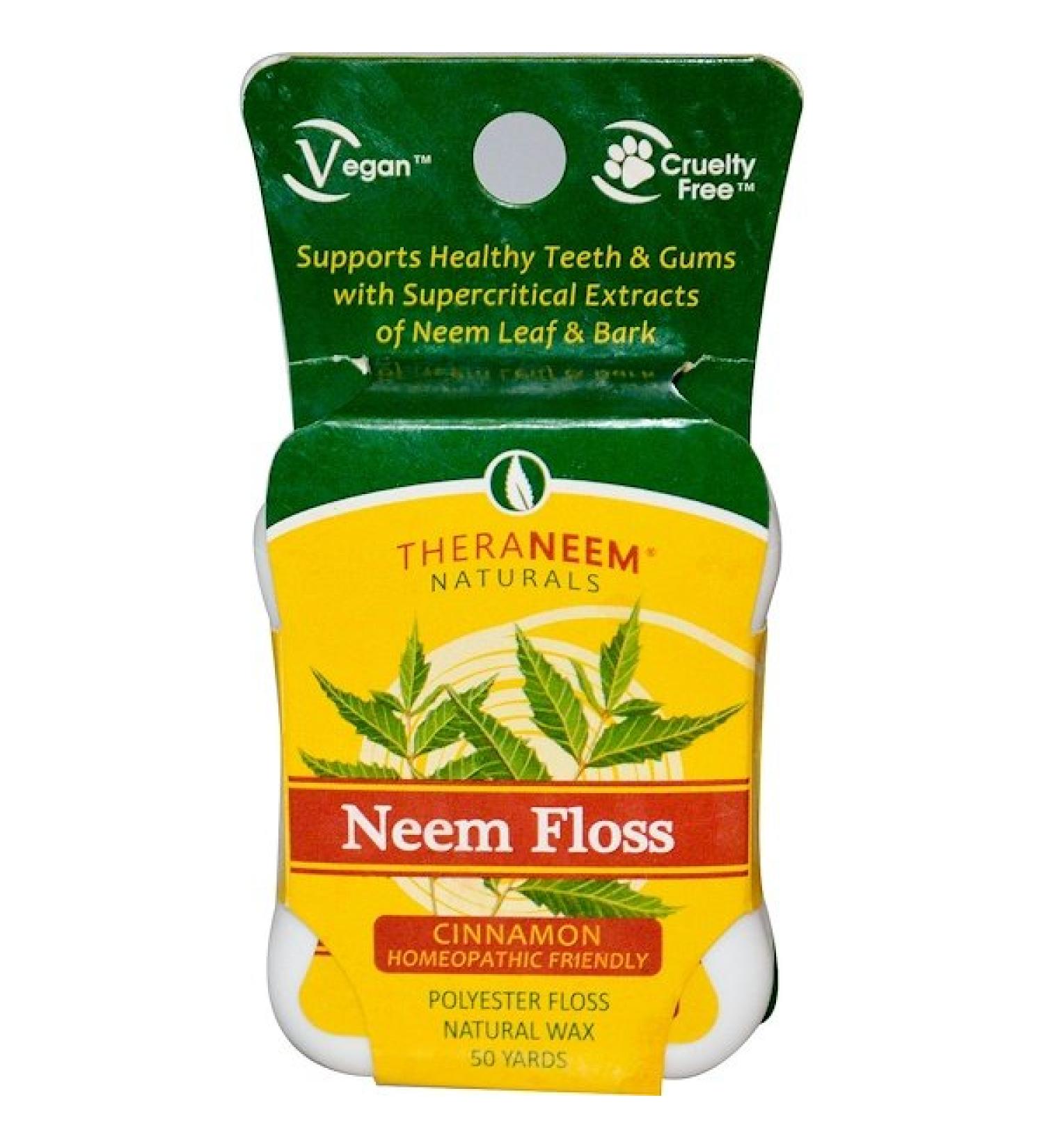 Organix South TheraNeem Naturals Neem Floss Cinnamon 50 Yards