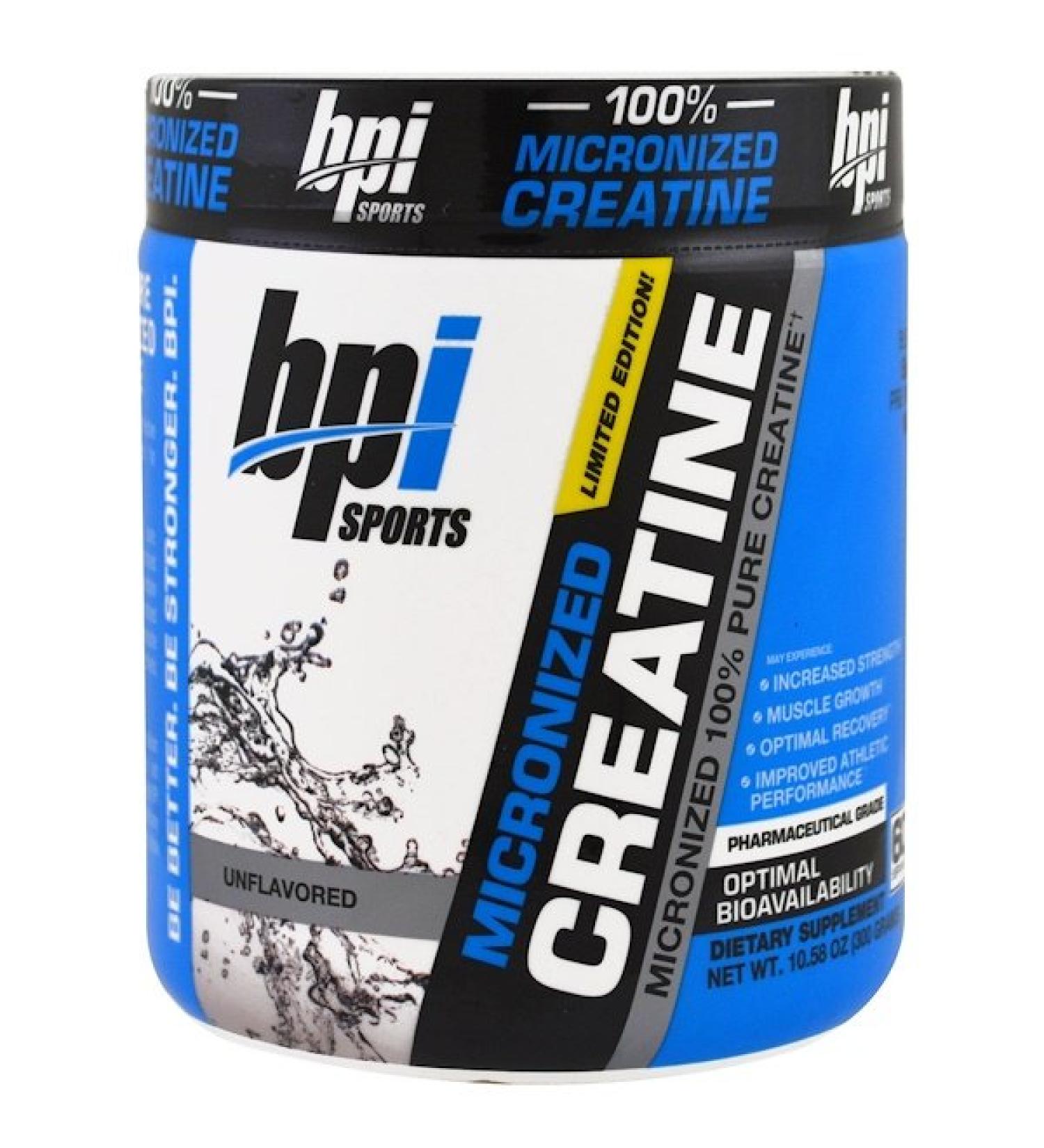 Buy BPI Sports Micronized Creatine Unflavored 10.58 oz - Limited Edition for Peak Performance - Buy Online on GoSupps.com