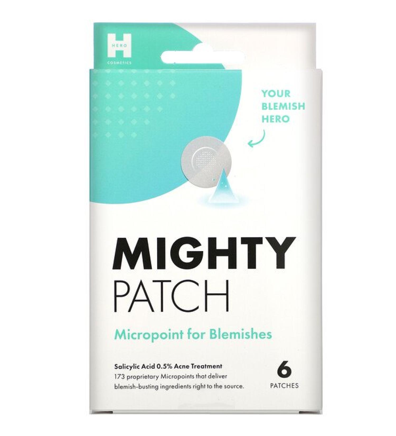 Hero Cosmetics Mighty Patch Micropoint for Blemishes - 6 Patches for Fast Acne Treatment - Buy Online on GoSupps.com