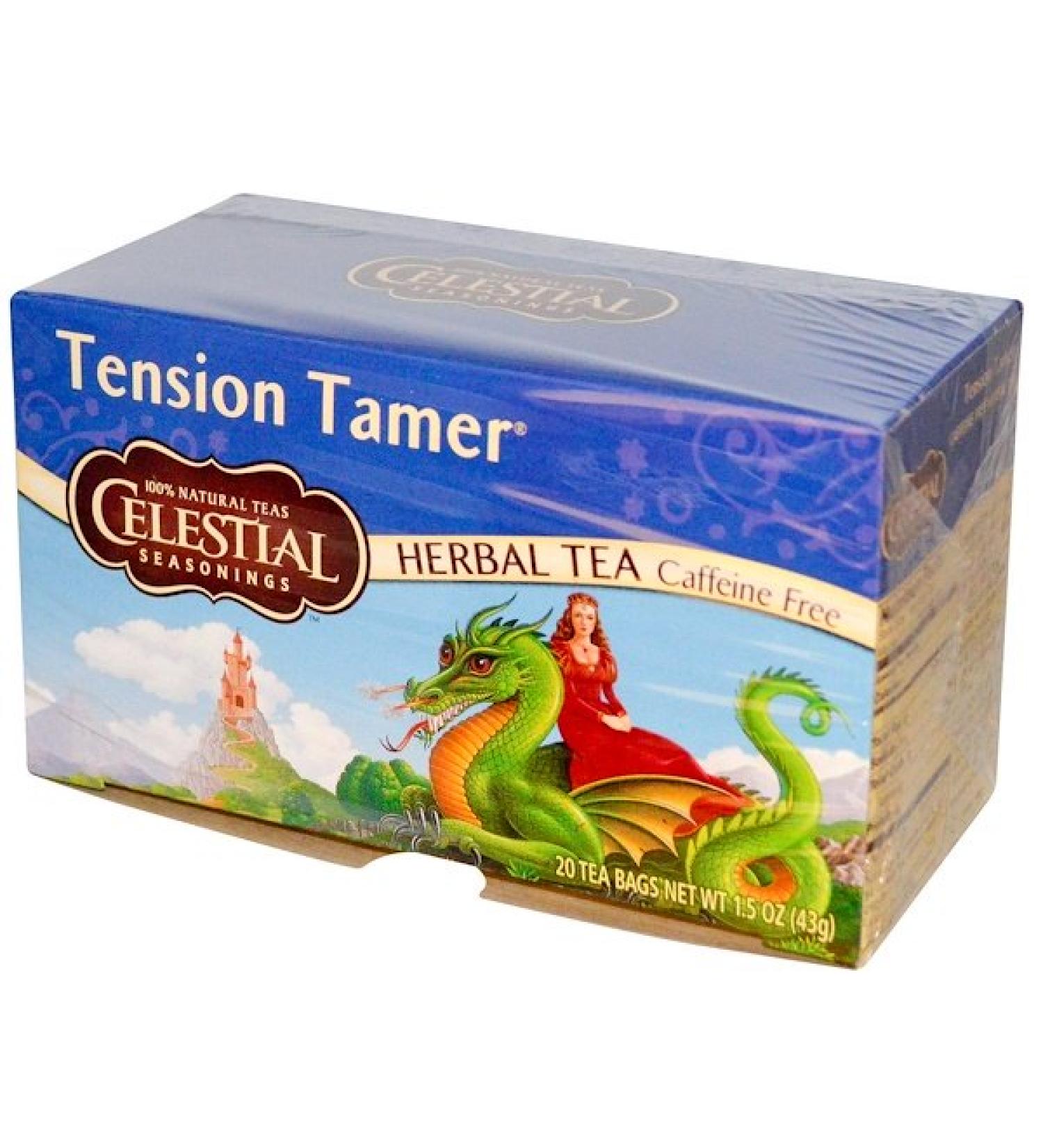 Celestial Seasonings Herbal Tea Tension Tamer Caffeine Free 20 Tea Bags 1.5 oz (43 g)