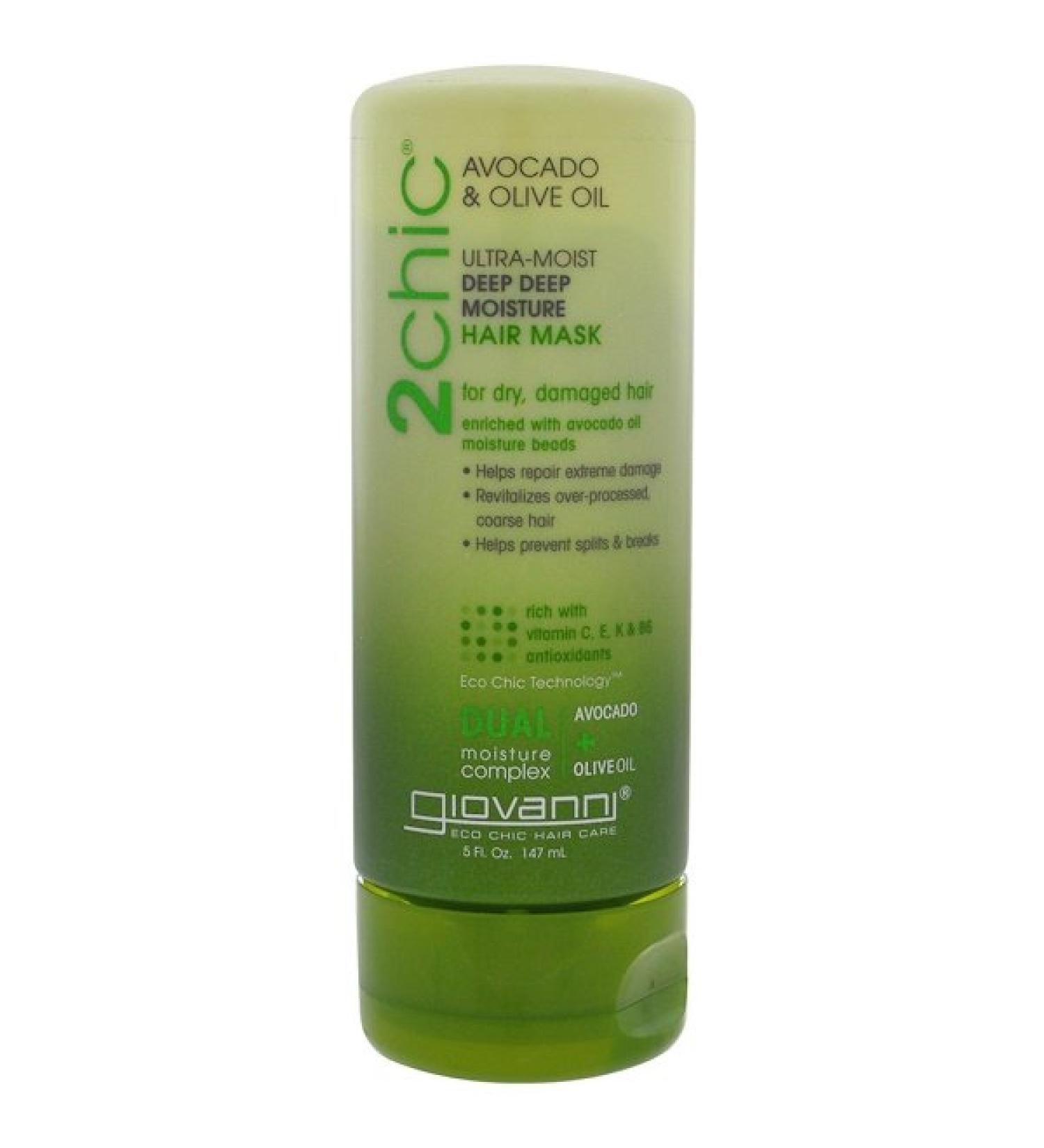 Giovanni 2chic Ultra-Moist Deep Deep Moisture Hair Mask Avocado & Olive Oil 5 fl oz (147 ml)