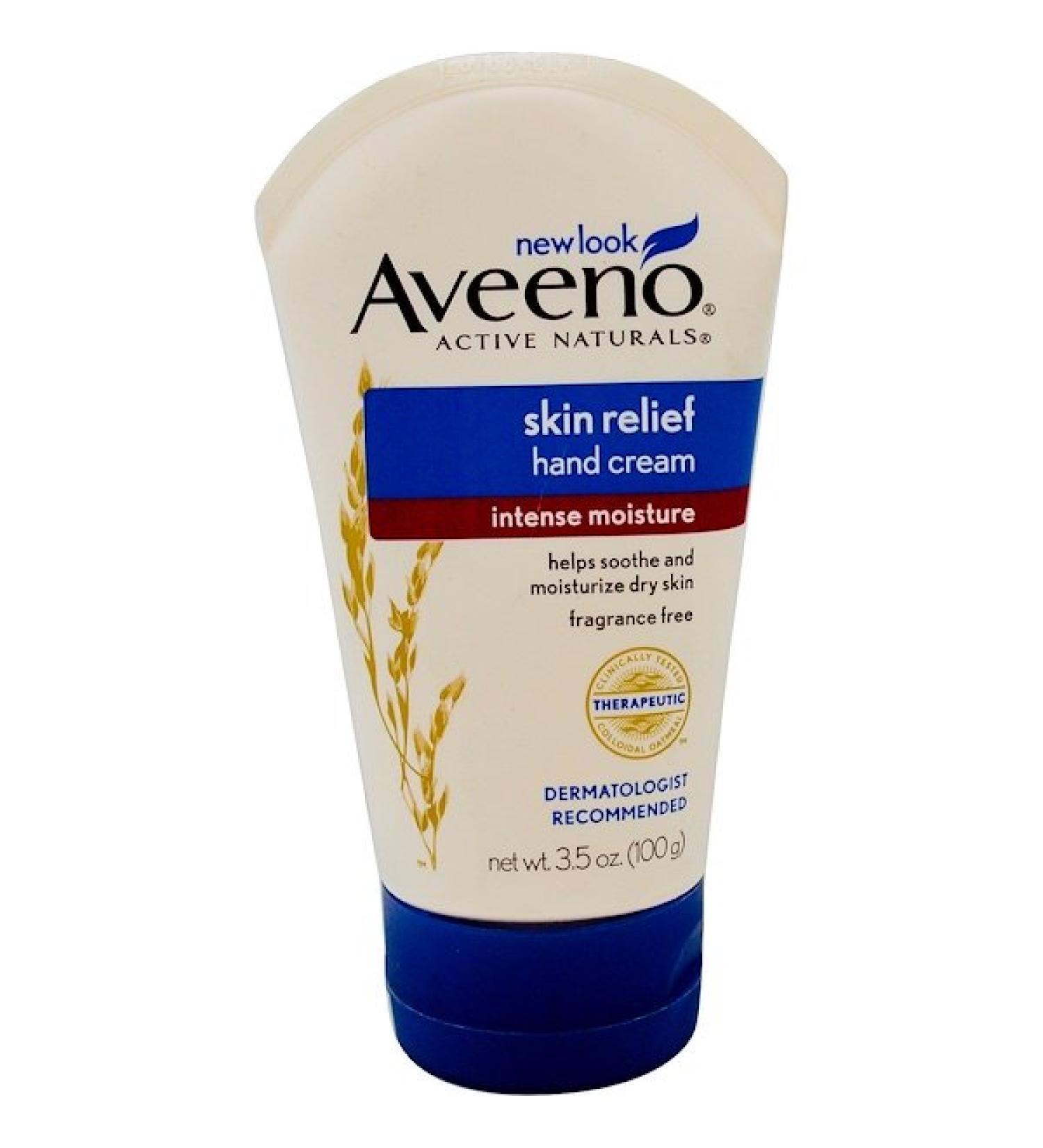 Aveeno Active Naturals Skin Relief Hand Cream Fragrance Free 3.5 oz (100 g)