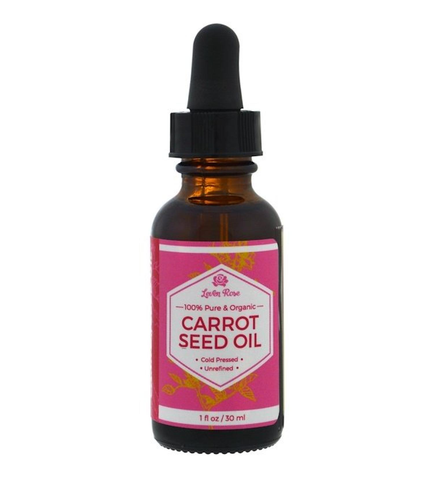 Leven Rose 100% Pure & Organic Carrot Seed Oil 1 fl oz (30 ml)