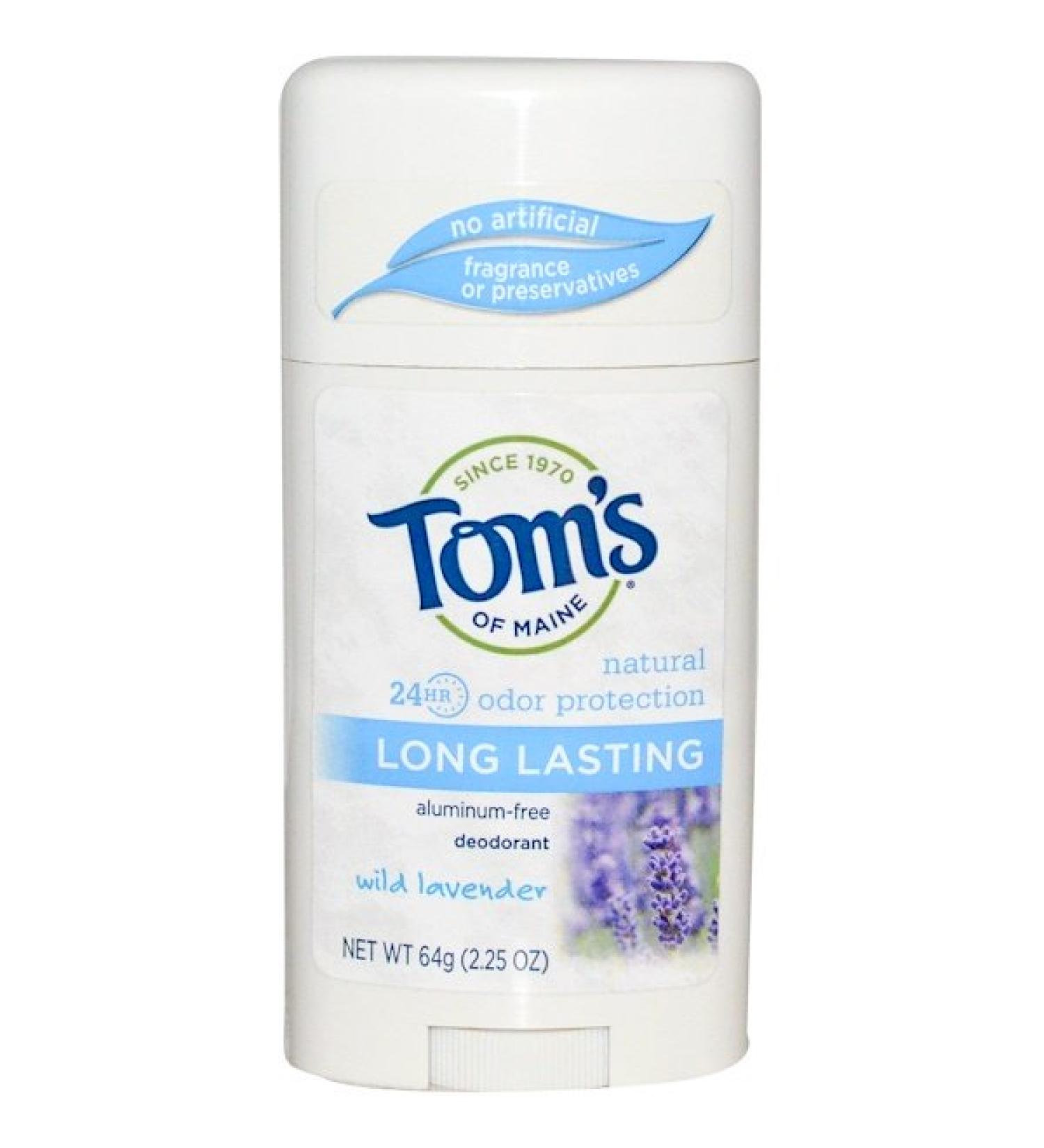 Tom's of Maine Natural Long Lasting Deodorant Aluminum-Free Wild Lavender 2.25 oz (64 g)