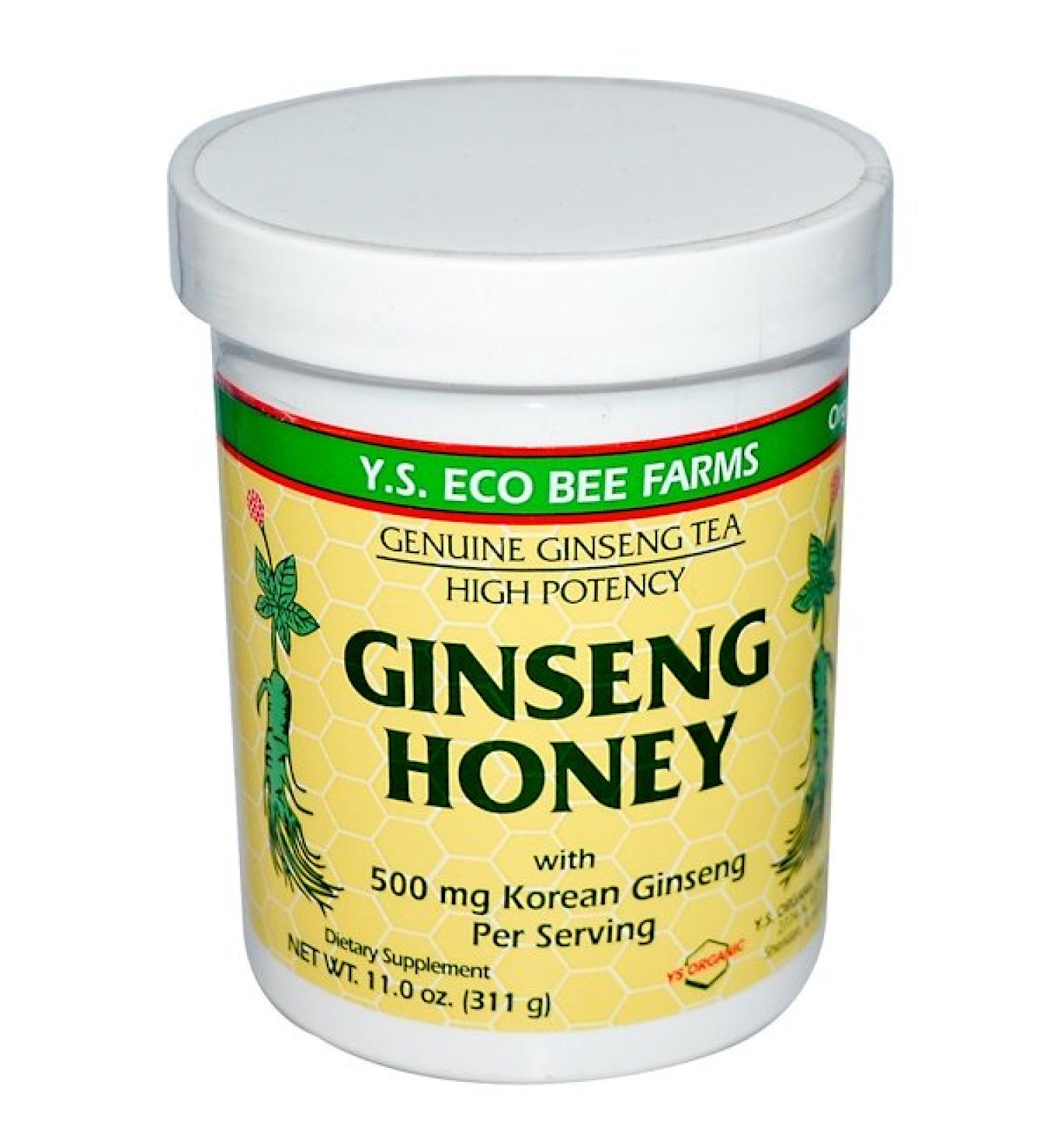 Y.S. Eco Bee Farms Ginseng Honey 11.0 oz (311 g)