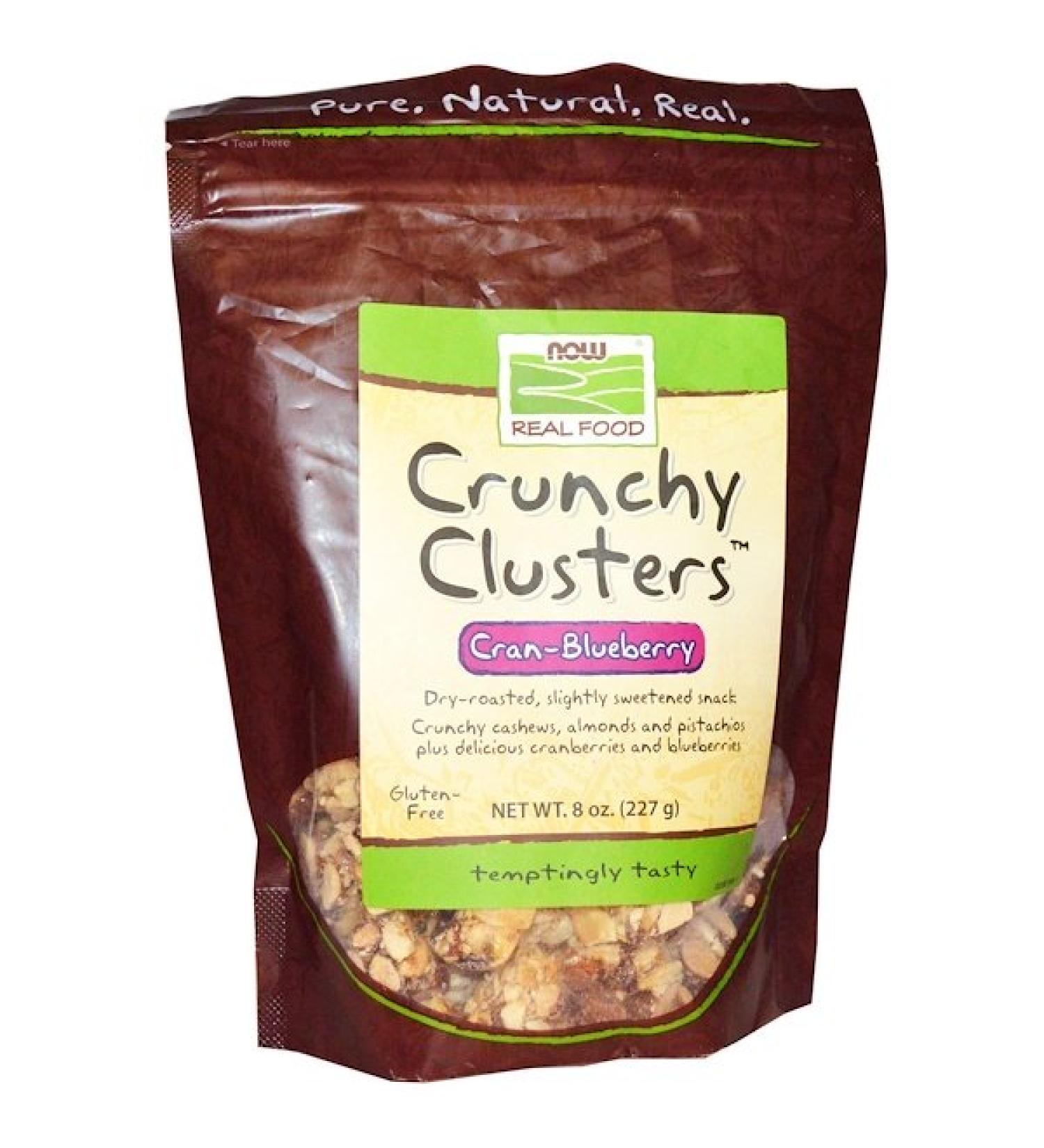 Now Foods Real Food Crunchy Clusters Cran-Blueberry 8 oz (227 g)