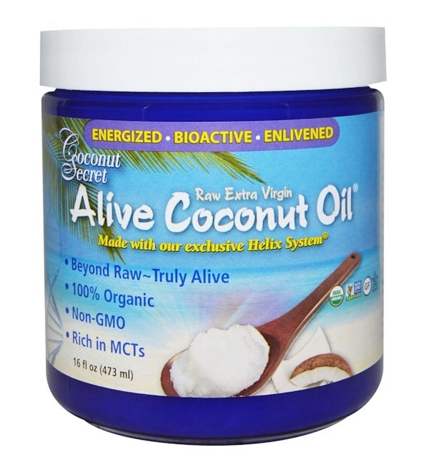 Coconut Secret Organic Alive Coconut Oil Raw Extra Virgin 16 fl oz (473 ml)