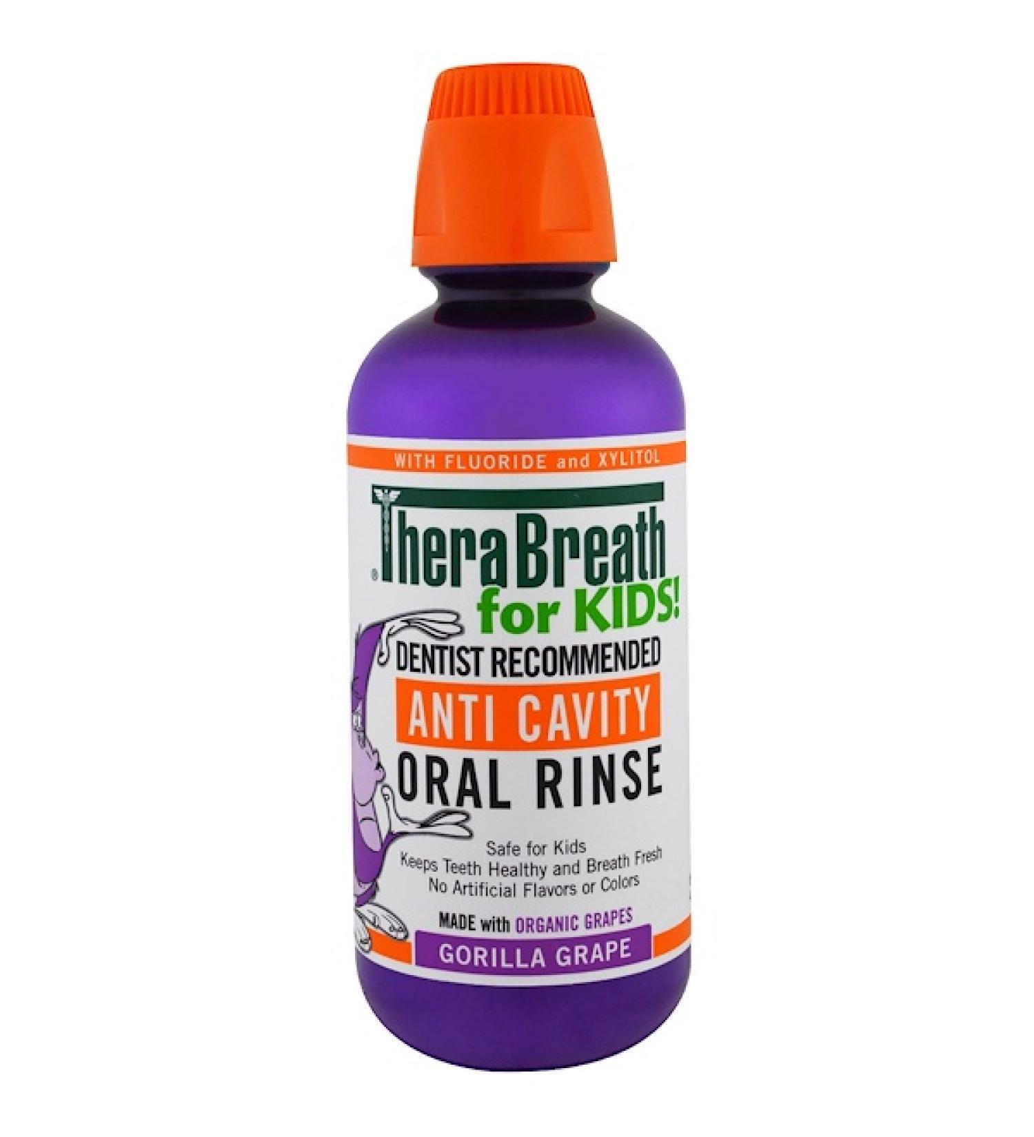 TheraBreath Anti Cavity Oral Rinse for Kids Gorilla Grape 16 fl oz (473 ml)