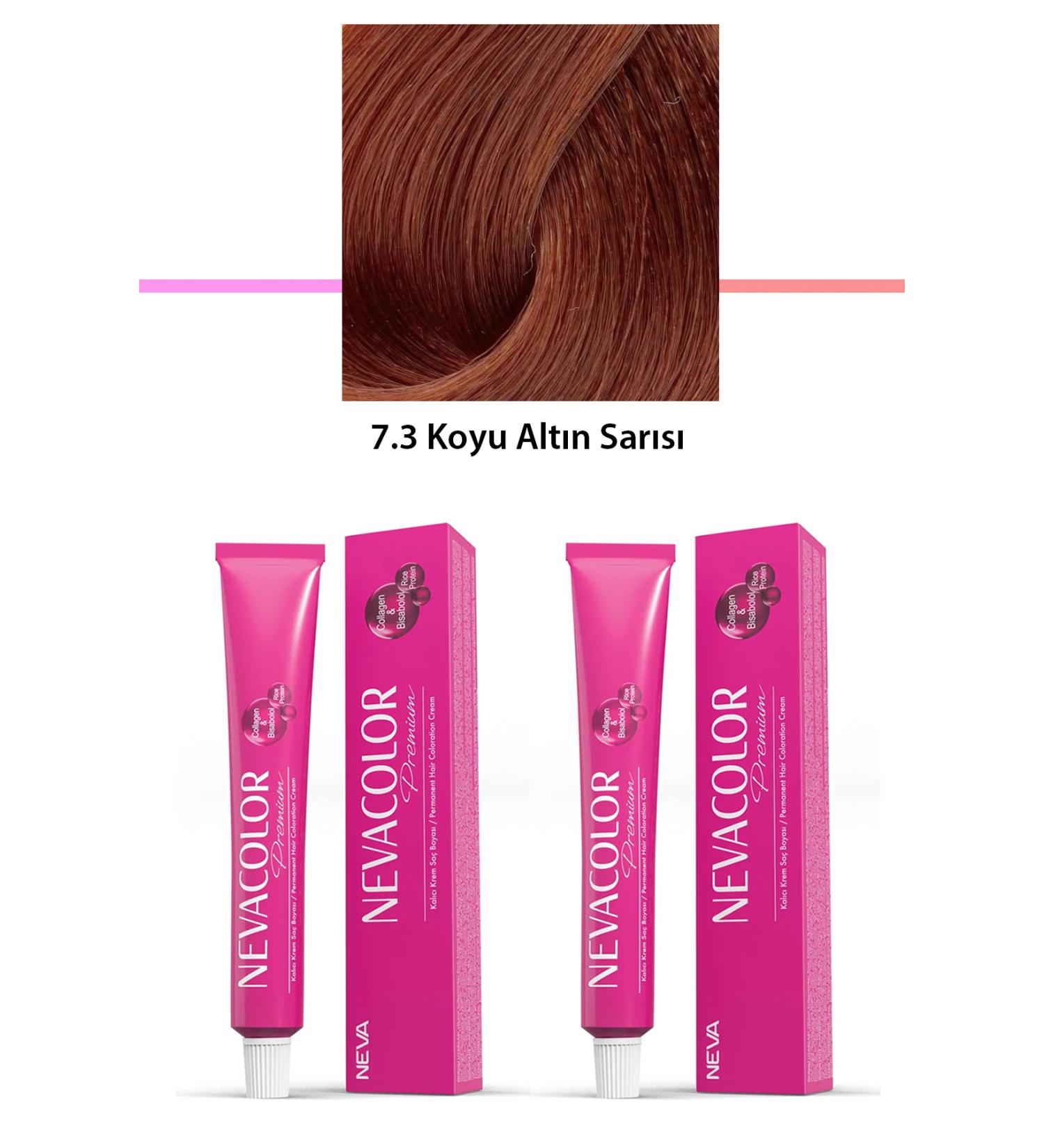 MELFSHOP 2 Set Premium 7.3 Dark Golden Blonde - Permanent Cream Hair Dye 2 X 50 G Tube