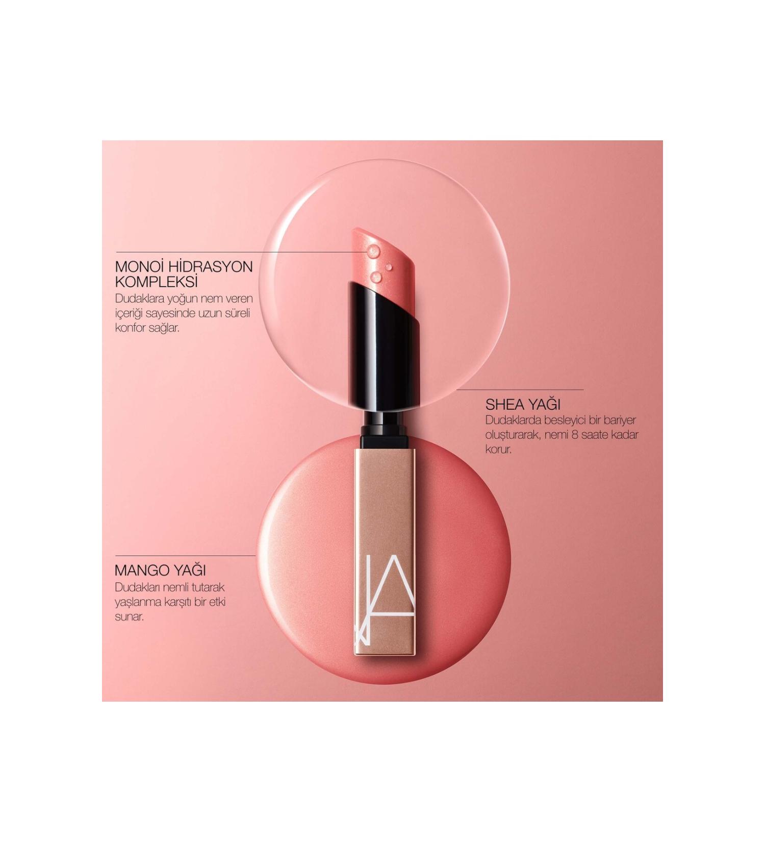 Nars AFTERGLOW SENSUAL SHINE LIPSTICK Nourishing & Shiny Finish Lipstick Shea Butter - 1.5 GR - Buy Online on GoSupps.com