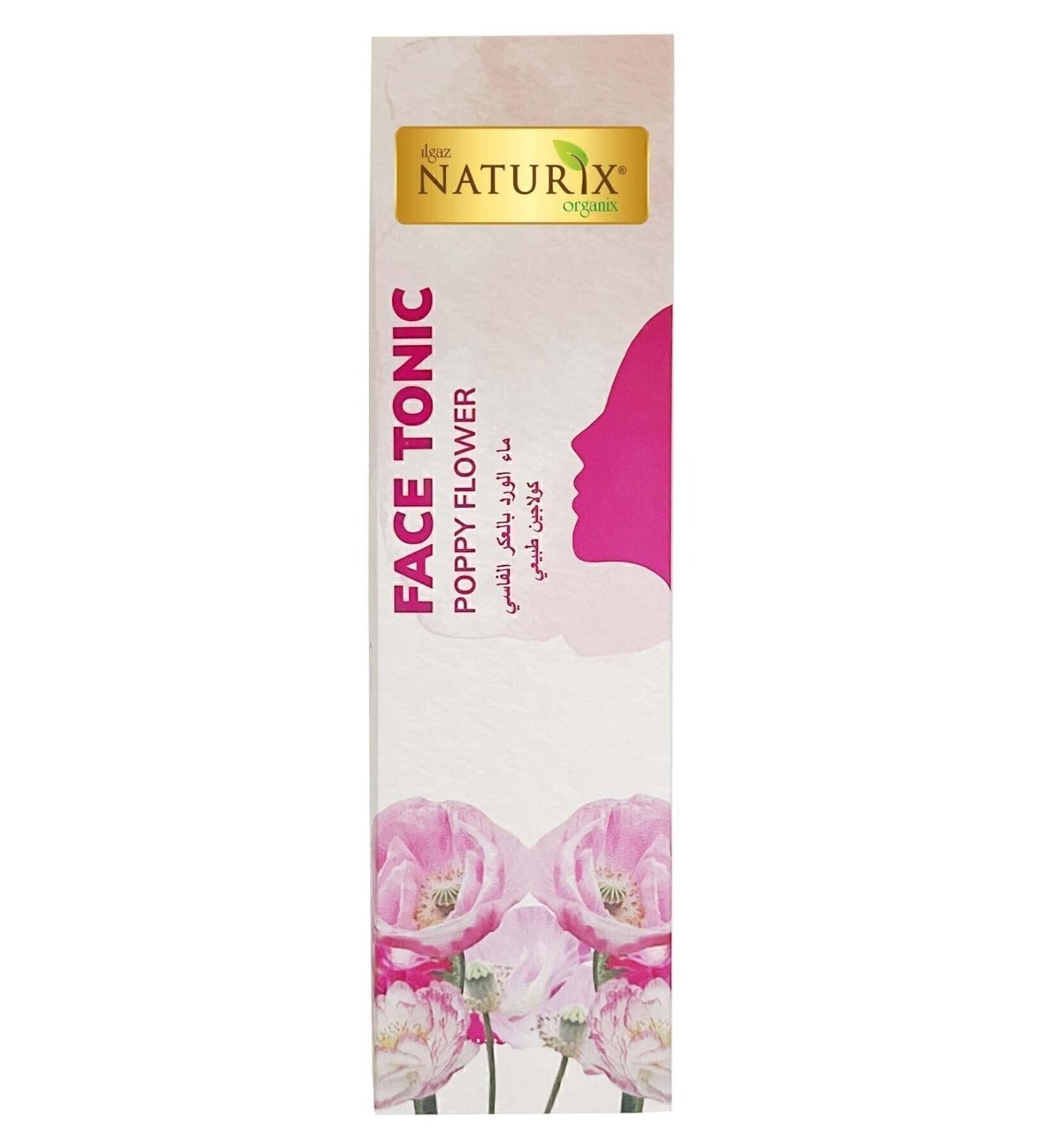 Naturix Poppy Flower Tonic Soothing Frankincense Plant Facial Tonic Purifying Brightening Skin Tonic