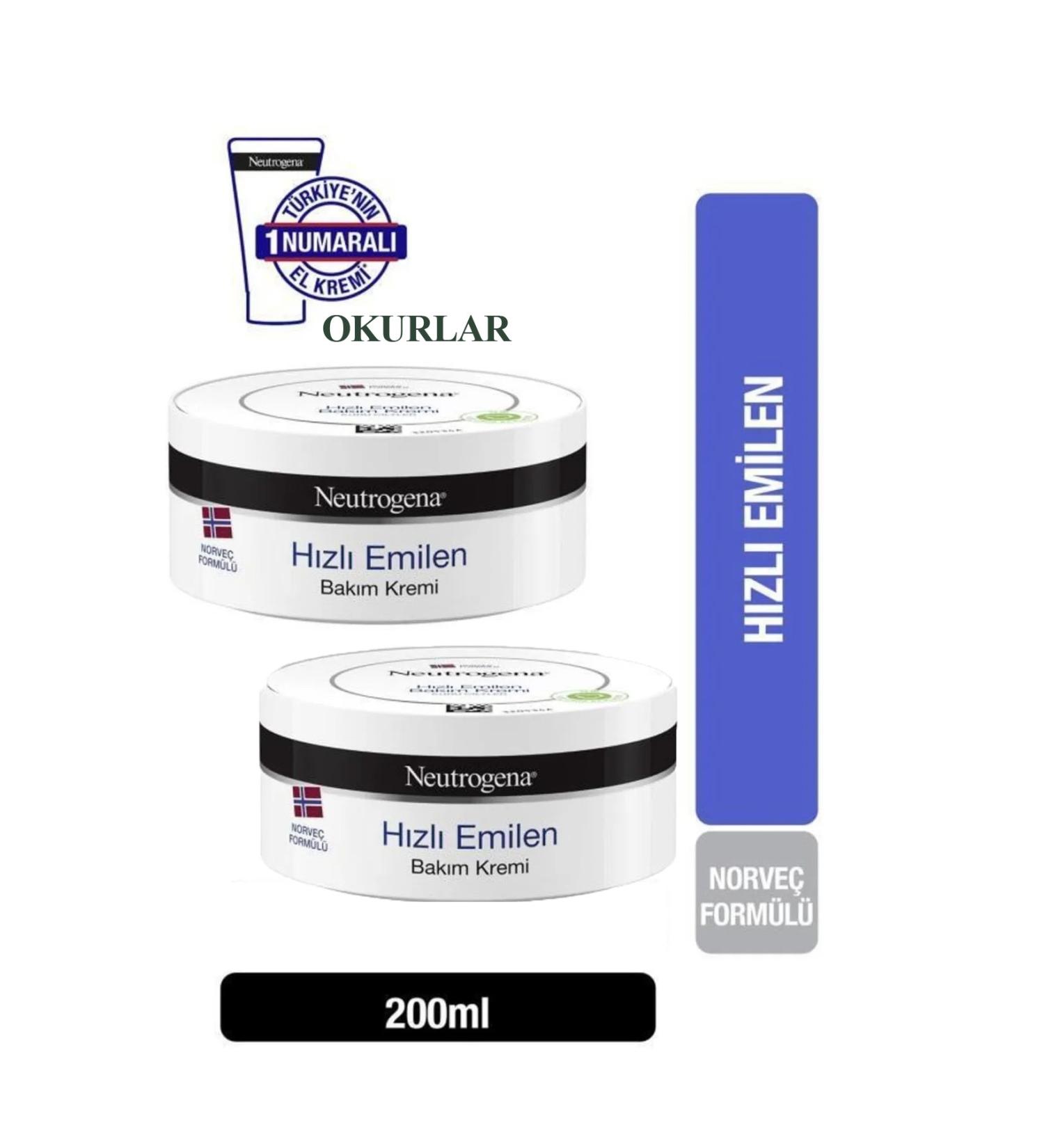 Neutrogena Fast Absorbing Care Cream 200 ml 2 PCS