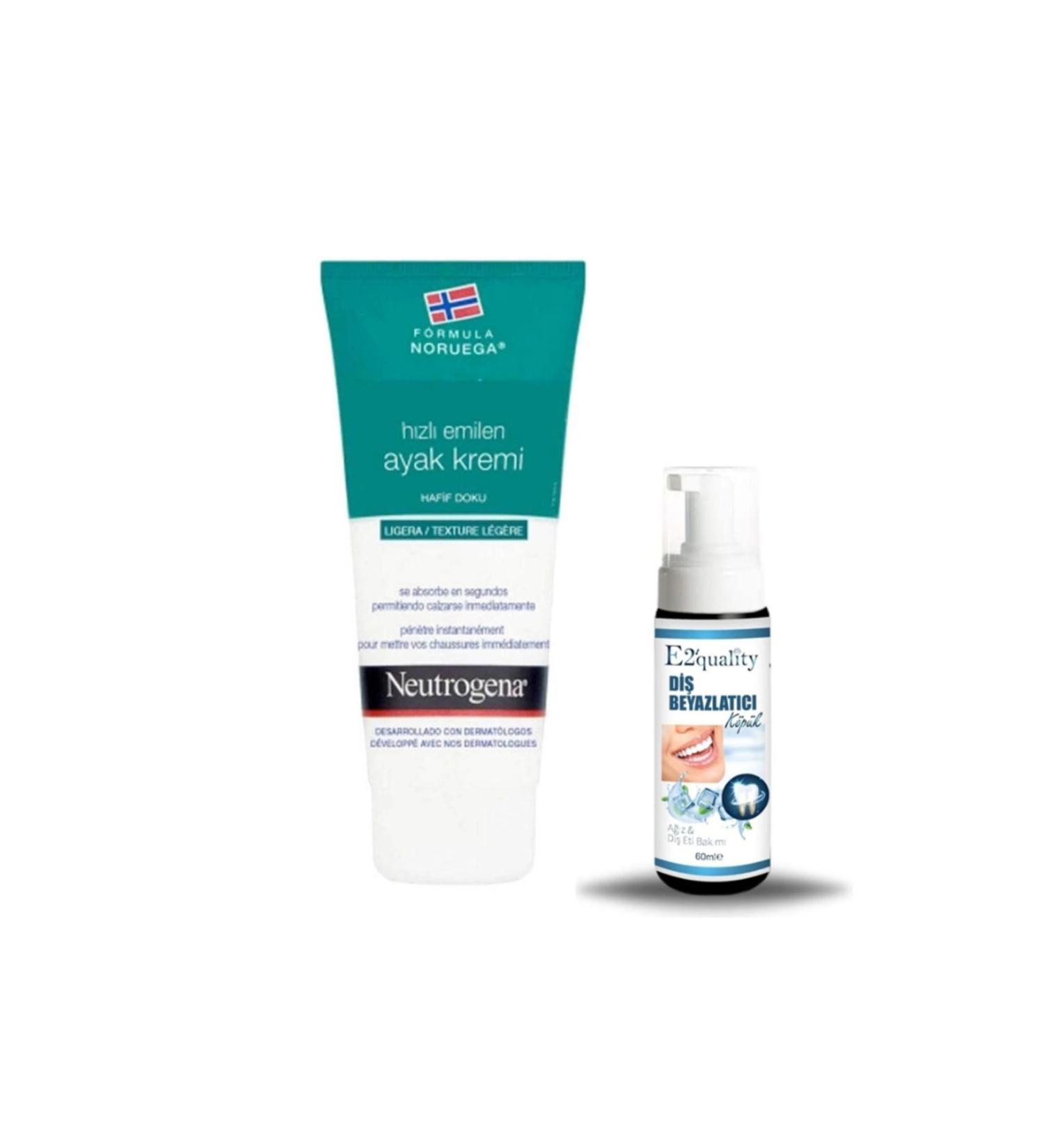 Neutrogena Norwegian Formula Fast Absorbing Foot Cream 100 ml Gift Teeth Whitening Foam
