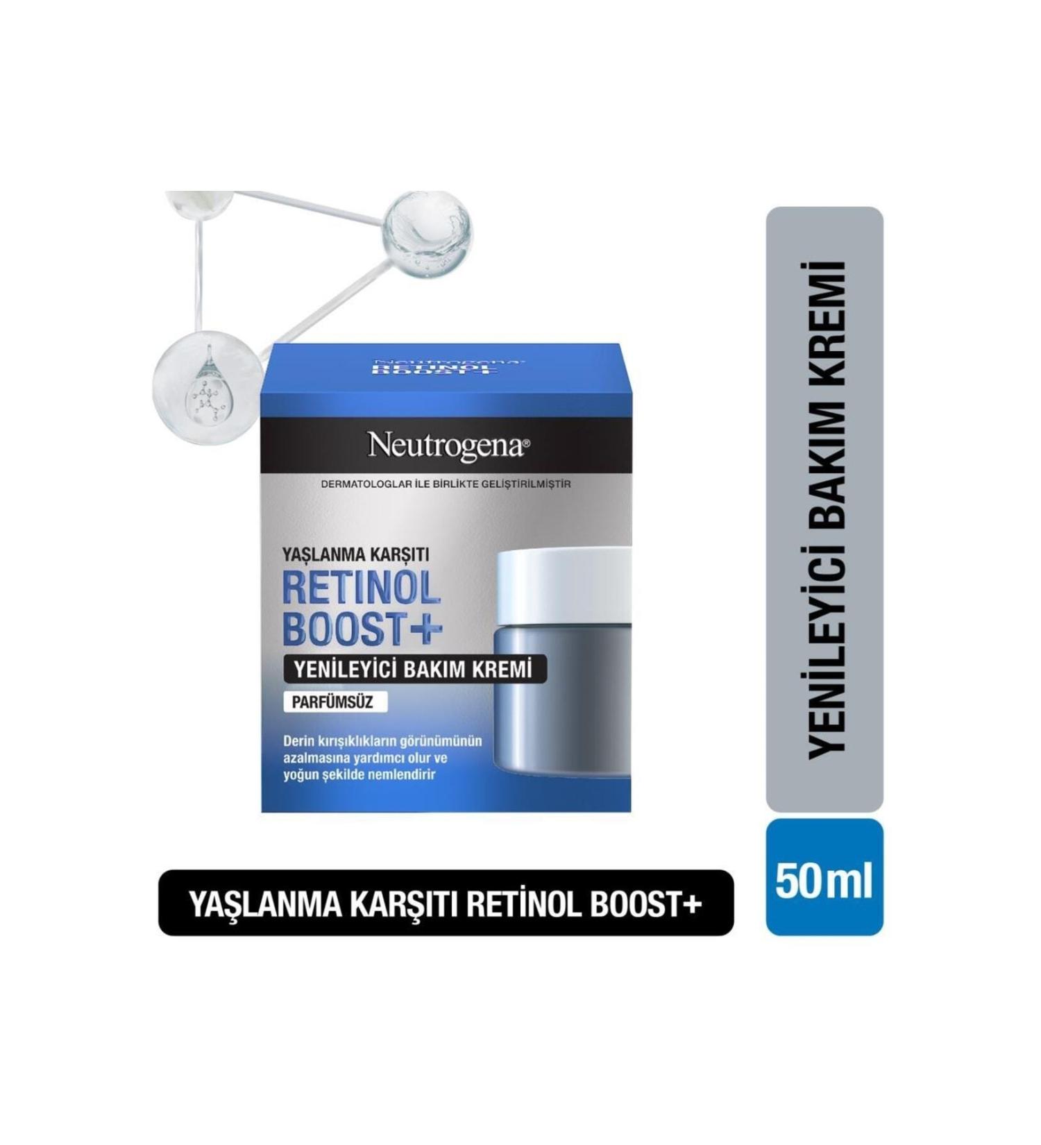 Neutrogena Retinol Boost+ Anti-Wrinkle and Dark Spot Renewal Care Cream 50 ml - Buy Online on GoSupps.com