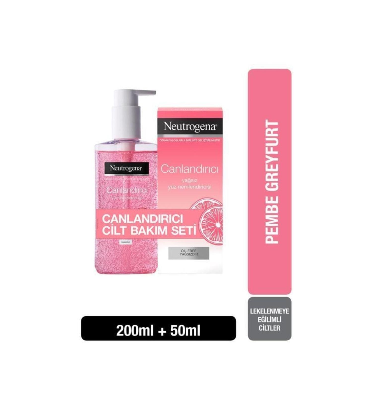 Neutrogena Revitalizing Facial Cleanser Visibly Clear Oil-Free Face Moisturizer 50ml