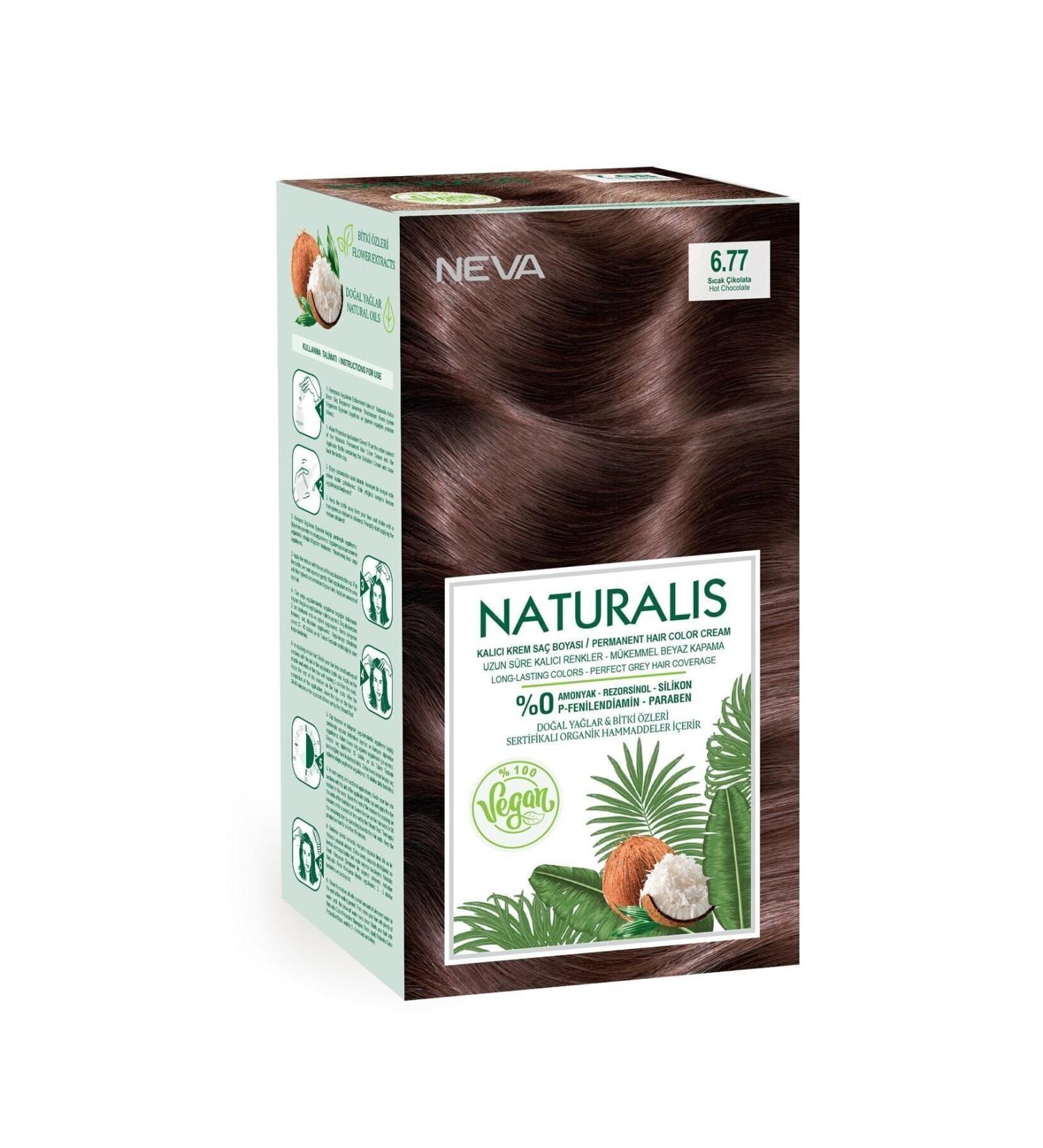 NEVA COSMETICS Naturalis Hair Dye 6.77 Hot Chocolate 0 Vegan