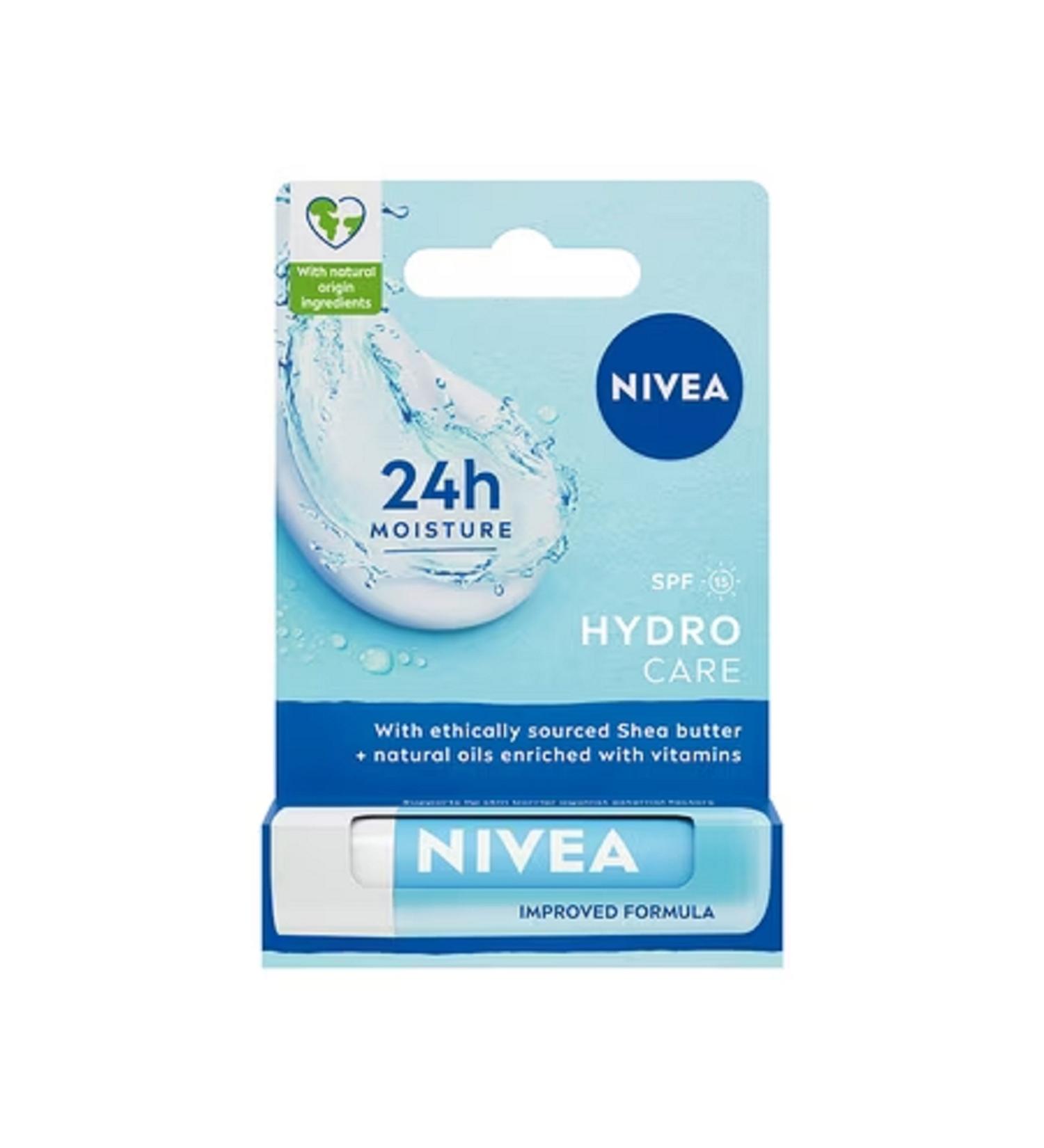 NIVEA Lip Care Cream Hydro Care 4.8 g 24 Hour Moisture SPF 15