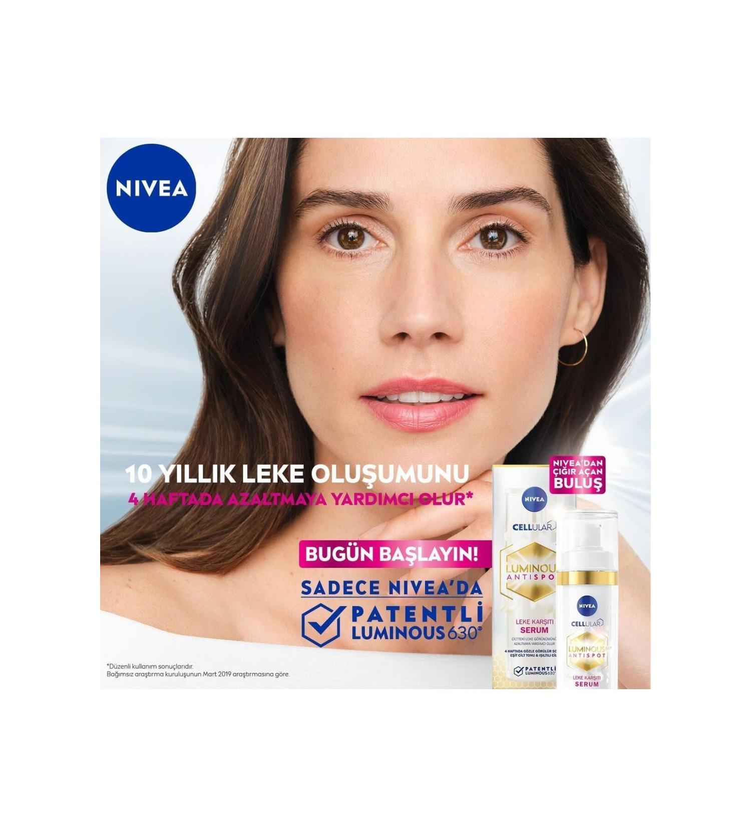 NIVEA Luminous630 Anti-Spot Skin Care Serum 2 Layers Hyaluronic Acid 30 Ml Skin Tone Equalizer - Buy Online on GoSupps.com