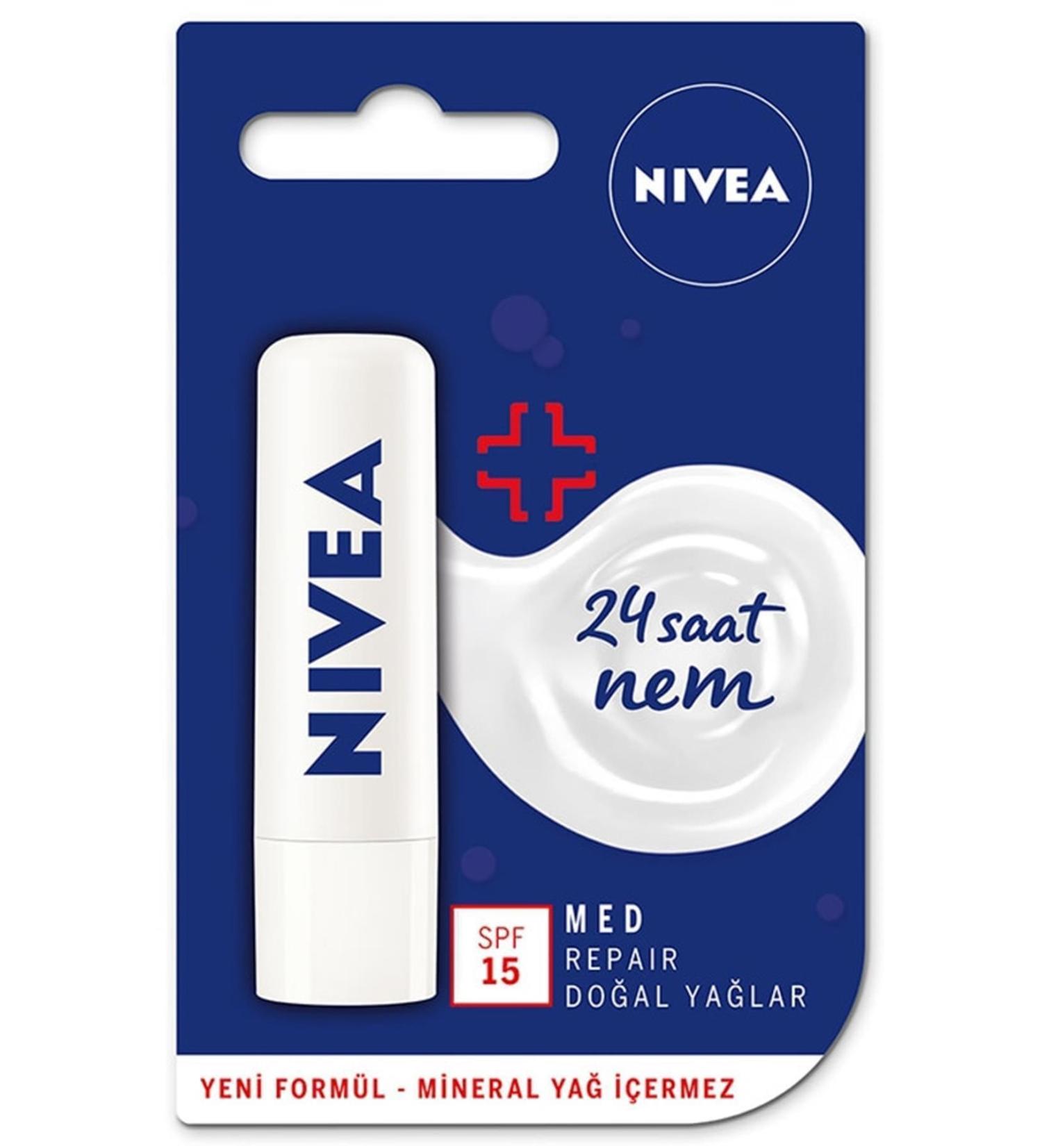 NIVEA Med Repair Lip Care Cream 4.8 gr Category: Lip Cream and Peeling