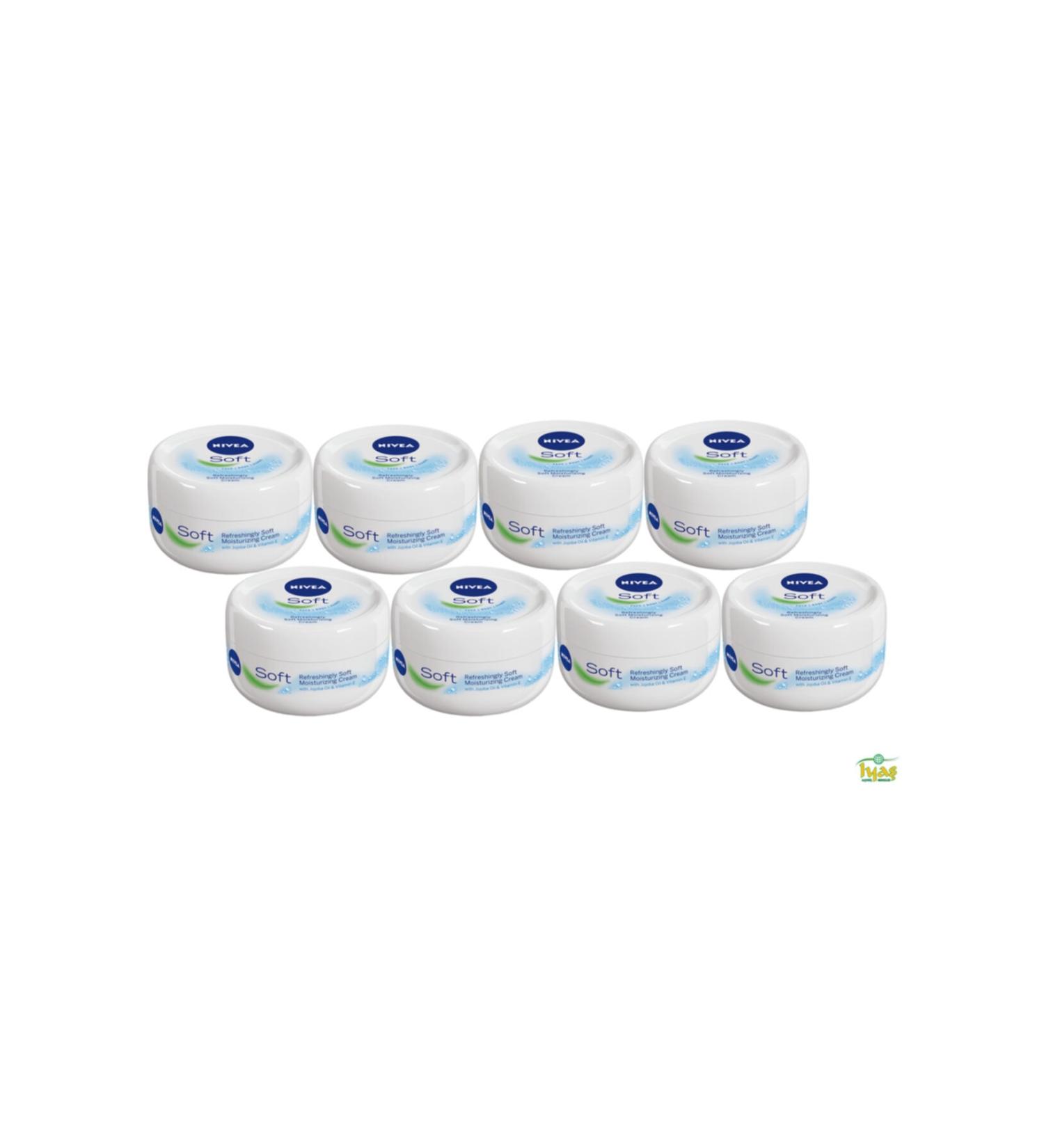 NIVEA Soft 200 Ml Moisturizing Cream X 8 Pieces