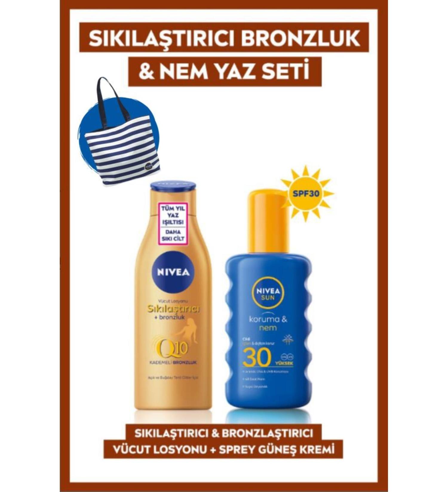 NIVEA Sun Protection & Moisture Moisturizing Sun Spray Firming Tan Body Lotion 200 ml