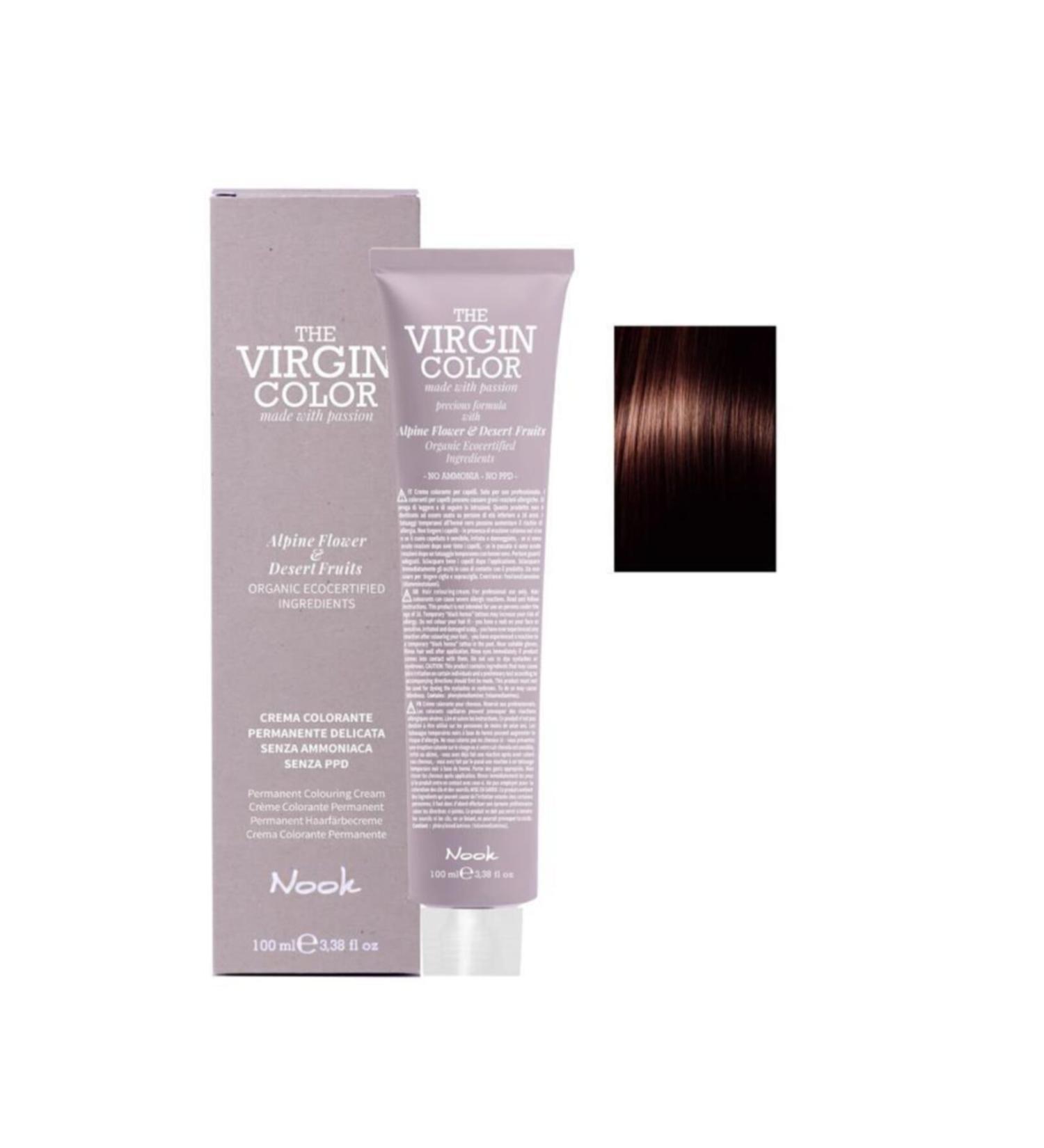 Nook The Virgin Color Ammonia Free Hair Dye 4.75 Chestnut Chocolate 100 ml
