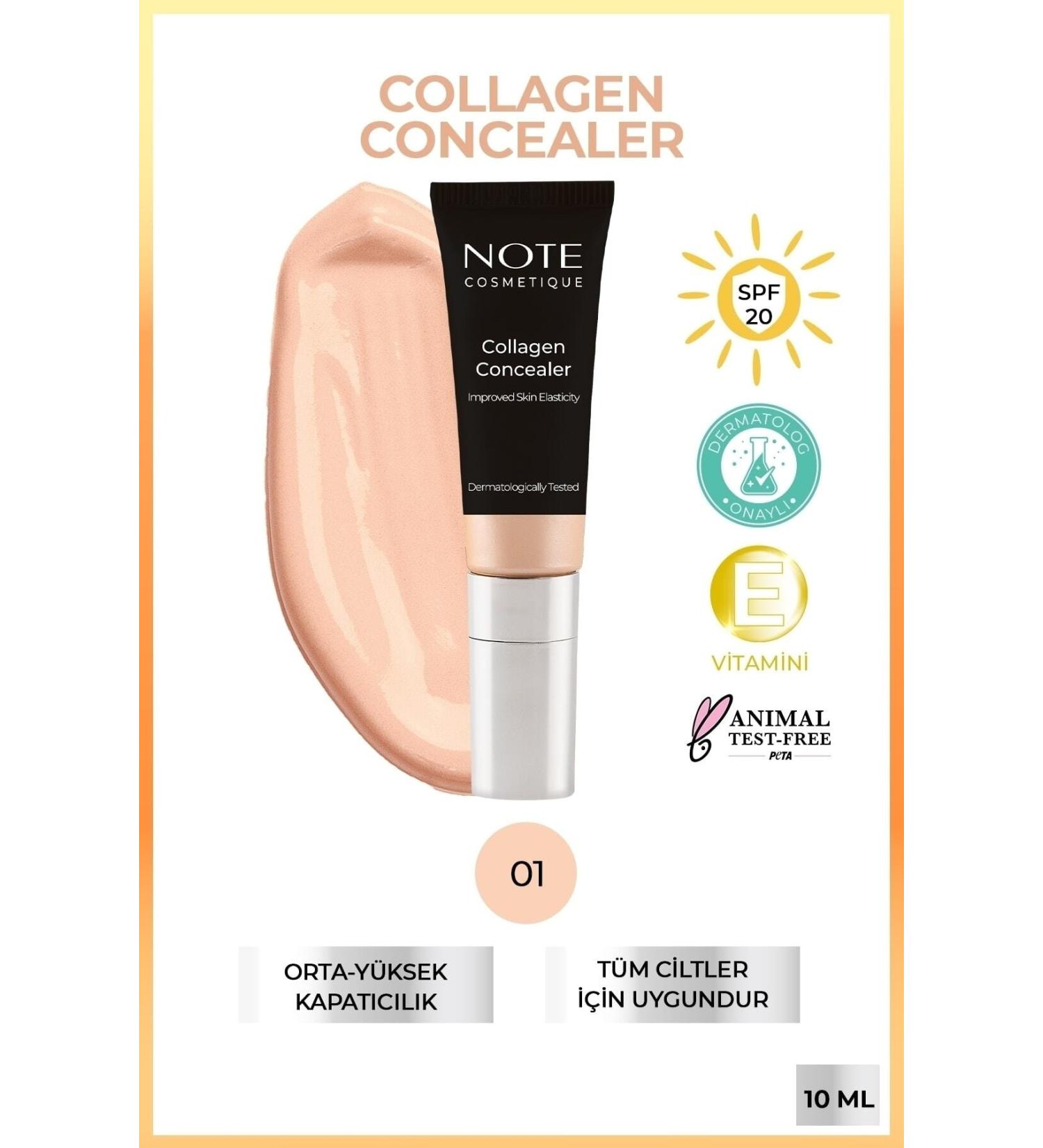 Note Cosmetics Collagen Under Eye Concealer - Collagen Concealer 01 ..concealer05 - Buy Online on GoSupps.com