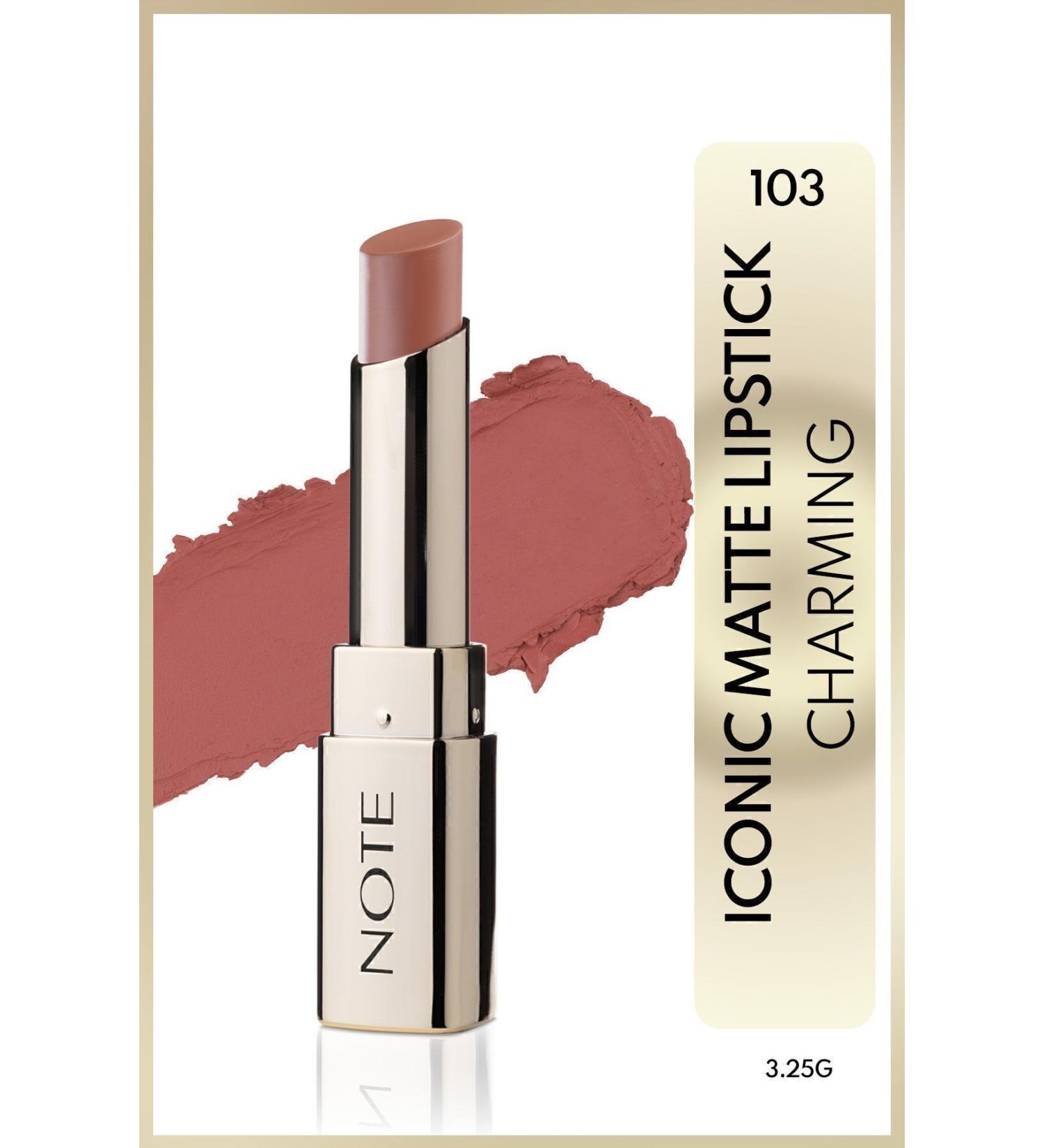 Note Cosmetics Intense Pigmented Matte Lipstick with Permanent Formula-103 Charming Passi-224