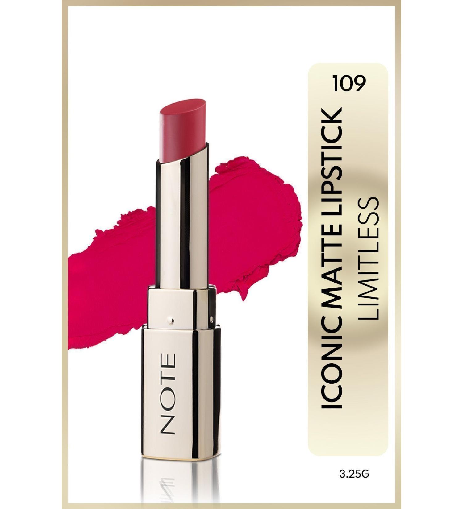 Note Cosmetics Intense Pigmented Matte Lipstick With Permanent Formula-109 Limitless Passi-239