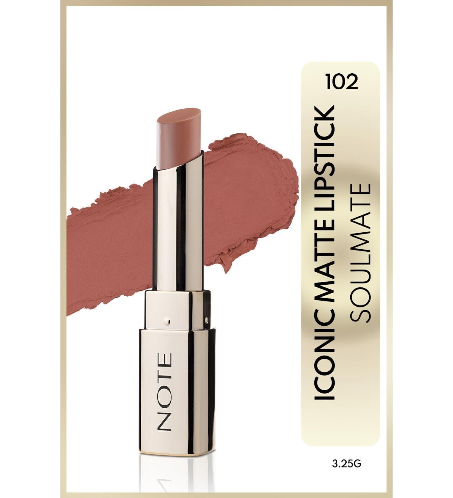 Note Cosmetics Intense Pigmented Matte Lipstick with Permanent Formula-102 Soulmate Passi-222 - Buy Online on GoSupps.com