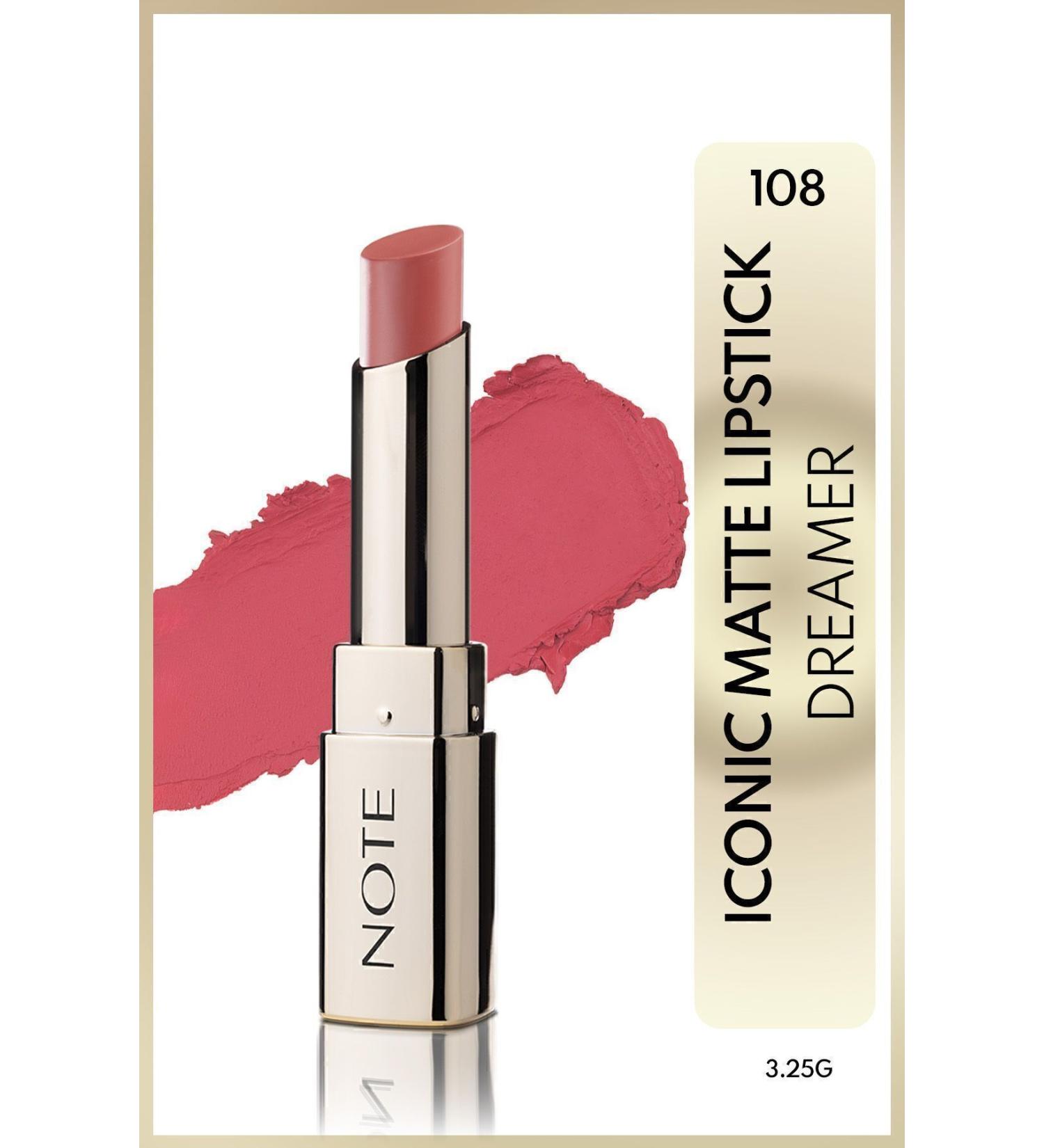 Note Cosmetics Intense Pigmented Matte Lipstick with Permanent Formula-108 Dreamer Passi-225