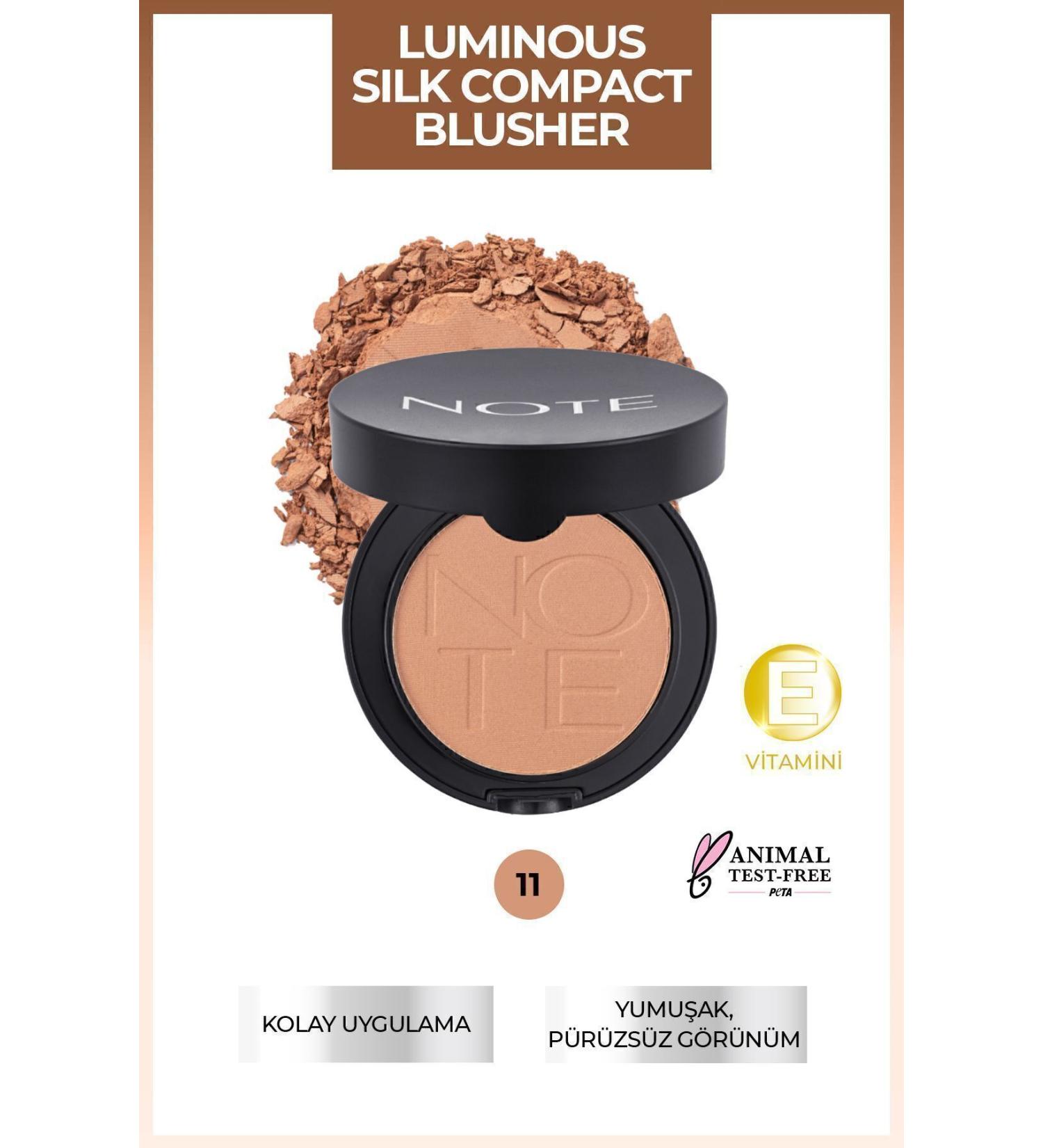 Note Cosmetics Luminous Silk Compact Blusher Powder Blush - 11 Sunset - Buy Online on GoSupps.com