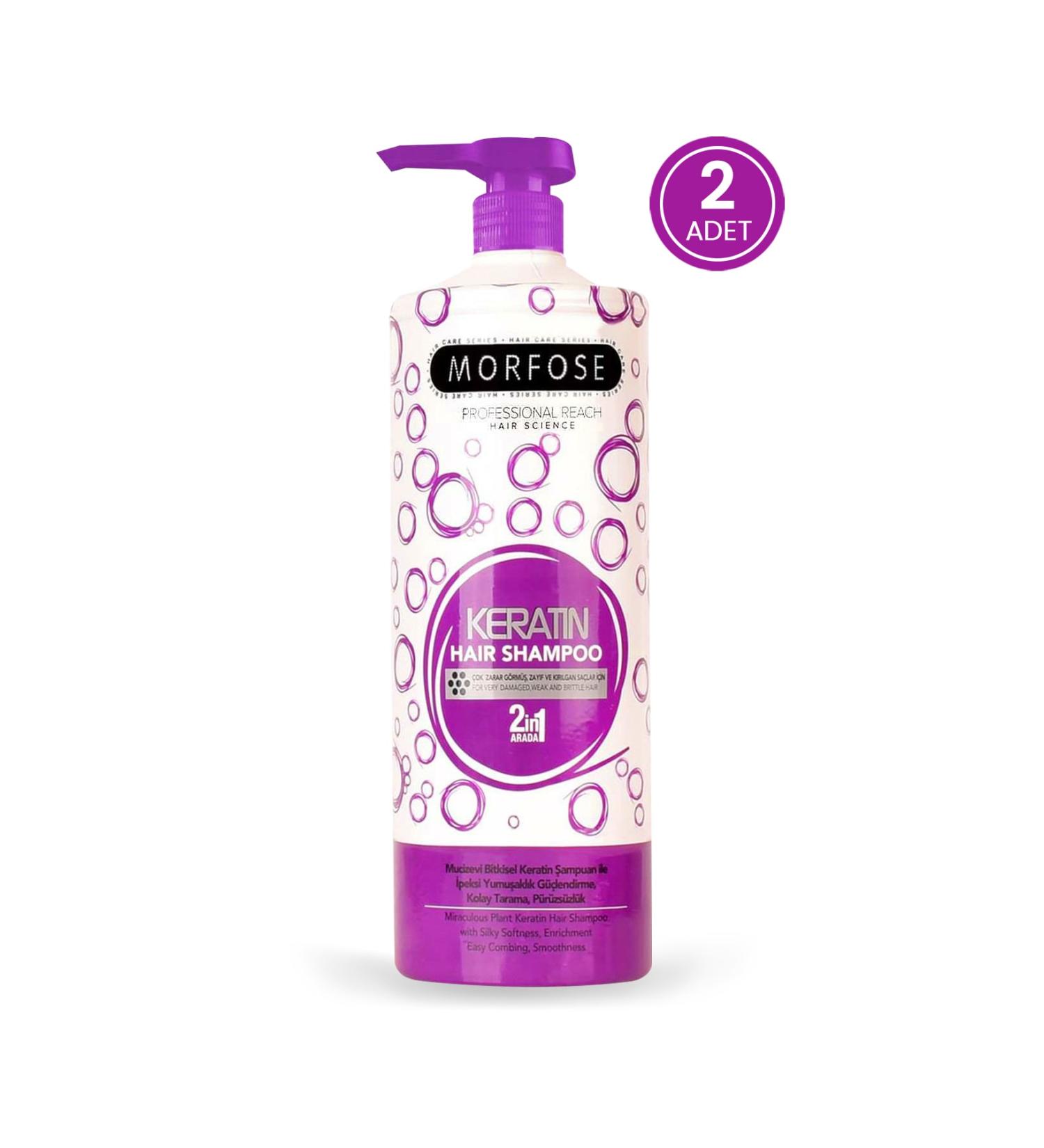 Morfose Keratin Hair Shampoo 2x1000ml - Buy Online on GoSupps.com