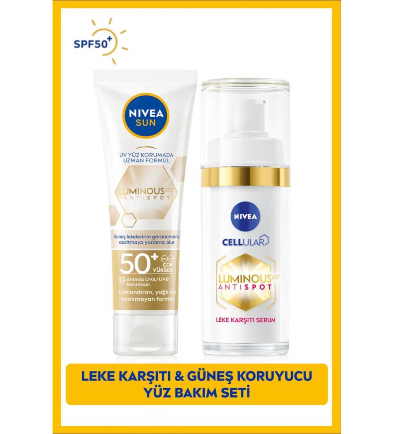 NIVEA Sunscreen That Protects From the Sun's Rays - Spf50 40ml - Stain Serum 30ml