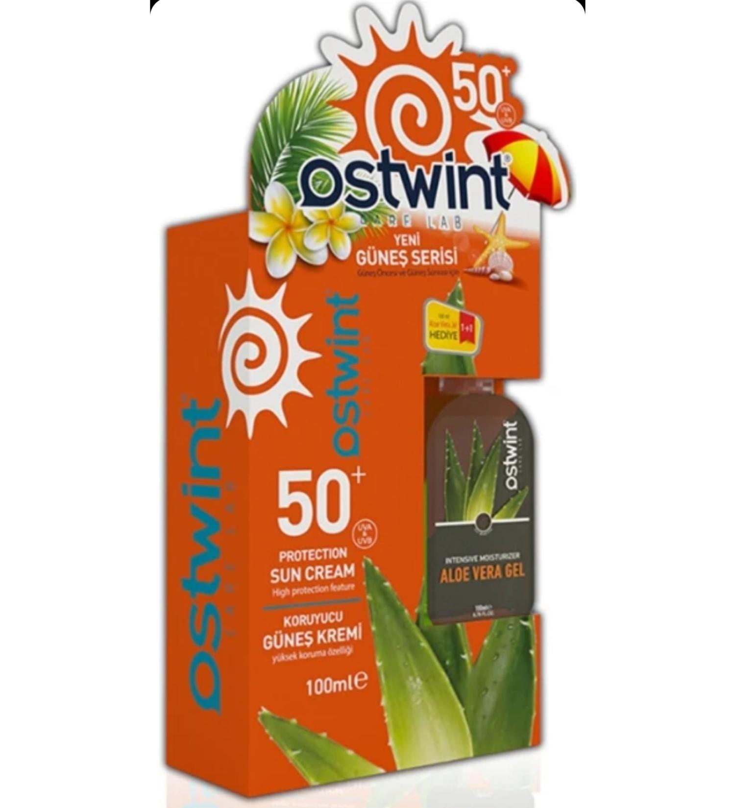 OSTW N T Spf 50+ Sun Cream 100 Ml Vitamin E + Aloe Vera Gel 100 Ml