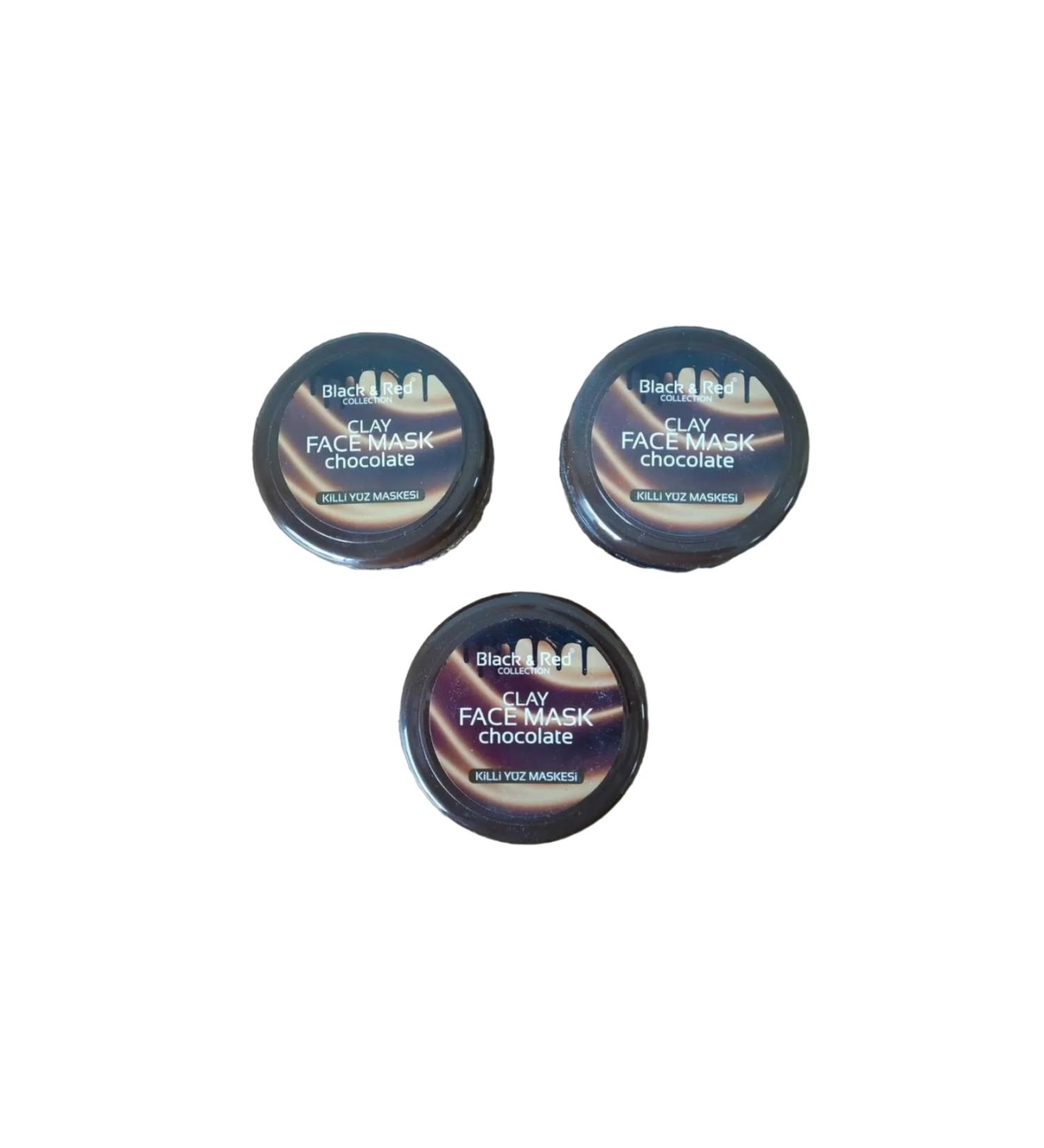 Black Red Clay Face Mask Chocolate (3 Pieces)